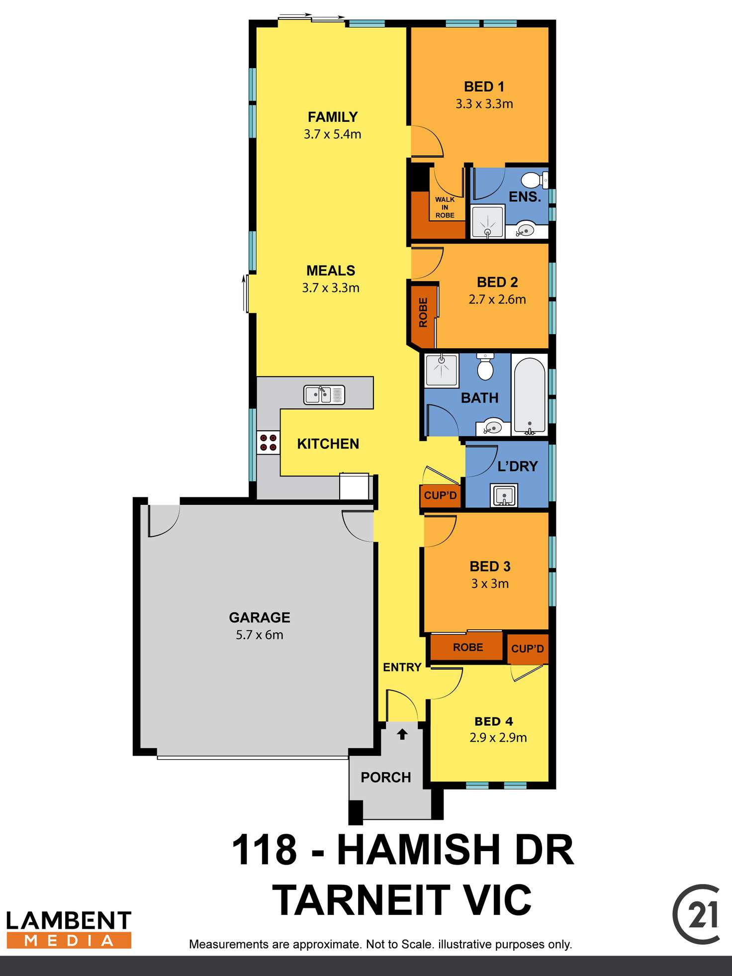 Floorplan of Homely house listing, 118 Hamish Drive, Tarneit VIC 3029