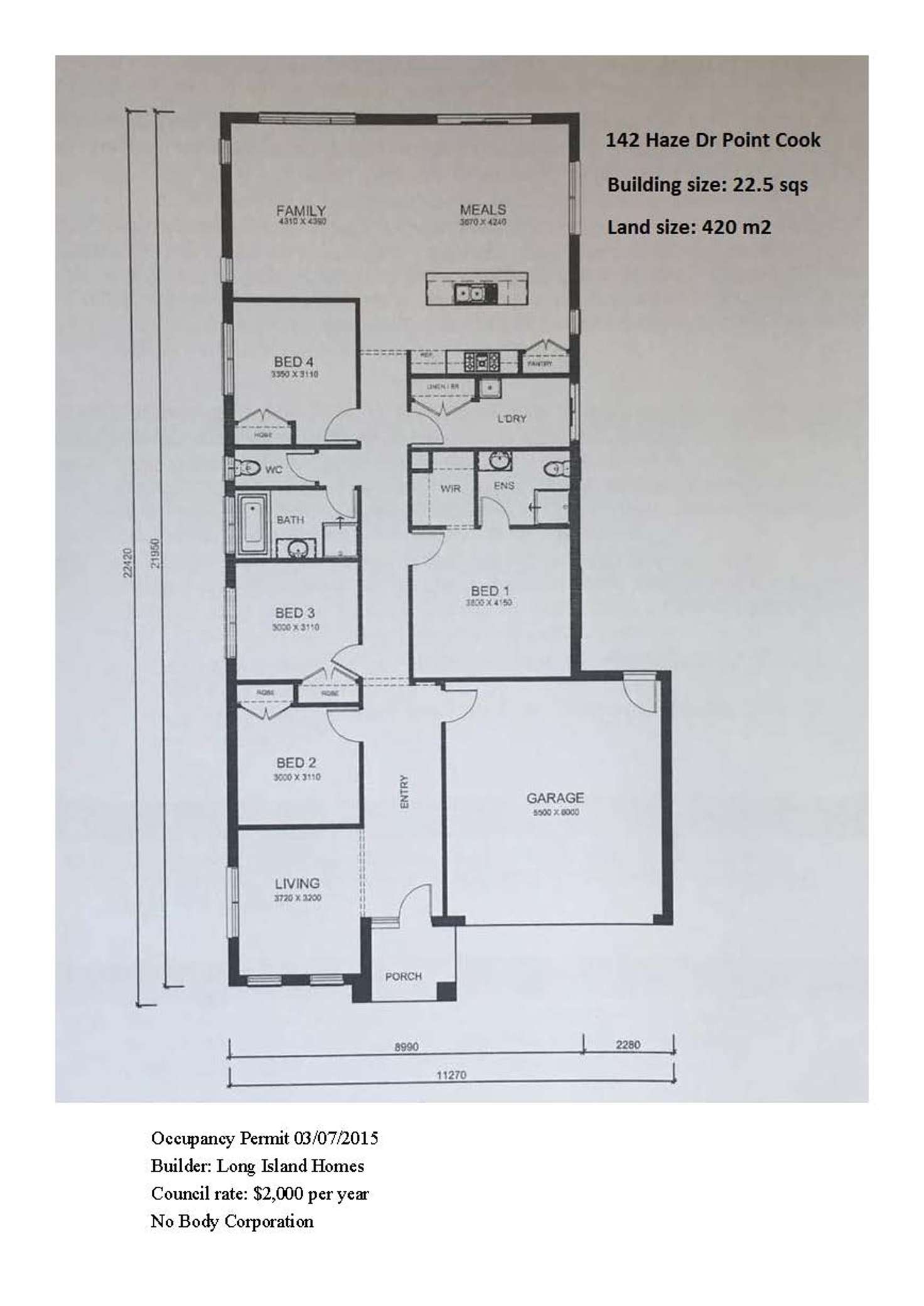 Floorplan of Homely house listing, 142 Haze Drive, Point Cook VIC 3030