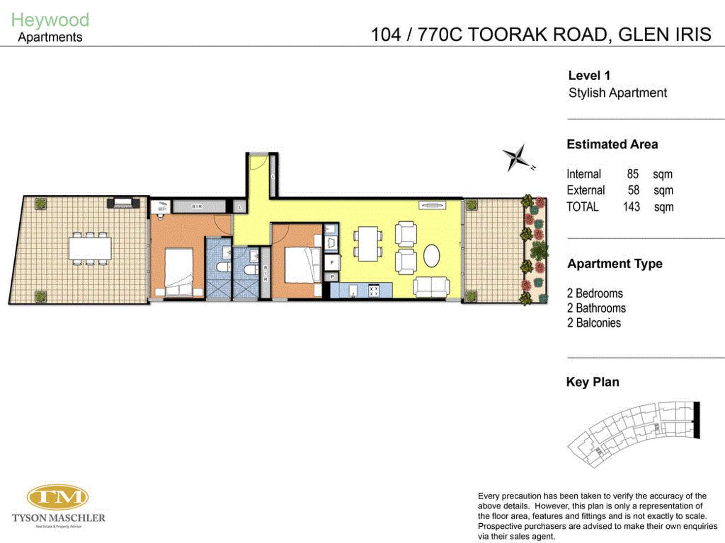 Floorplan of Homely apartment listing, 104/770C Toorak Road, Glen Iris VIC 3146