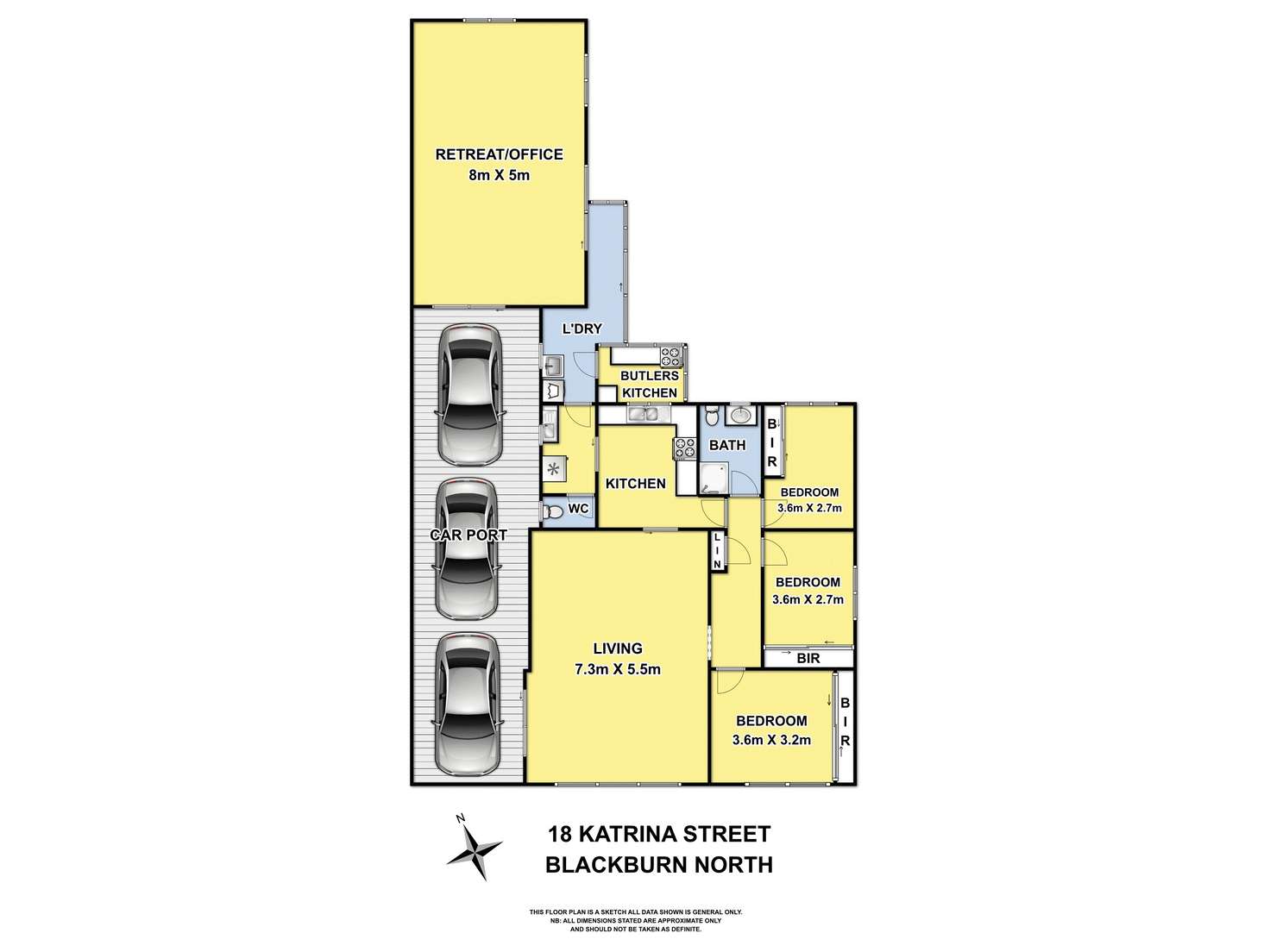 Floorplan of Homely house listing, 18 Katrina Street, Blackburn North VIC 3130