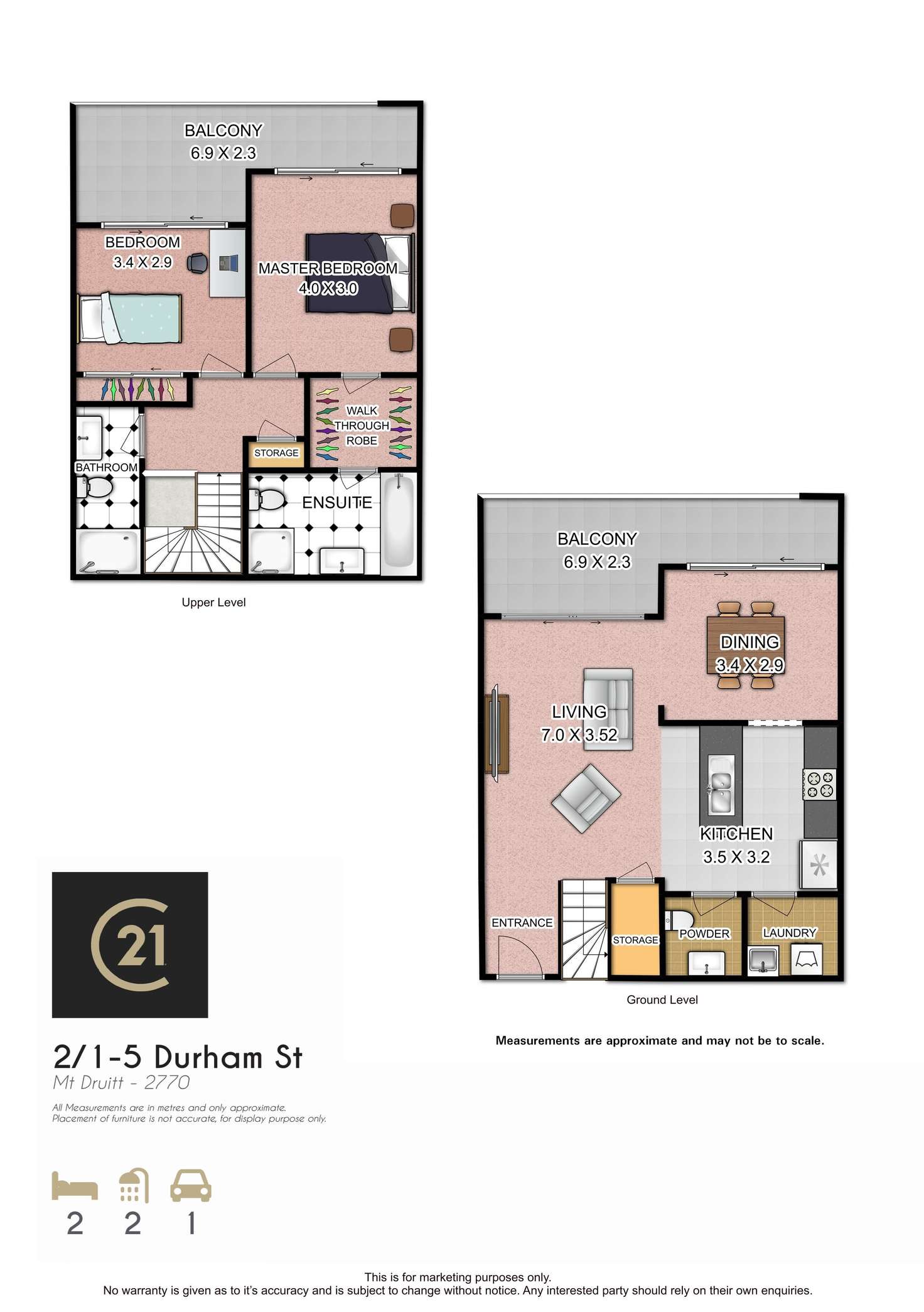 Floorplan of Homely unit listing, 2/1-5 Durham Street, Mount Druitt NSW 2770