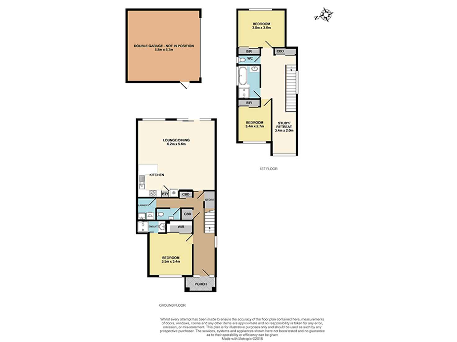 Floorplan of Homely townhouse listing, 2/39 Main Road, Clayton South VIC 3169