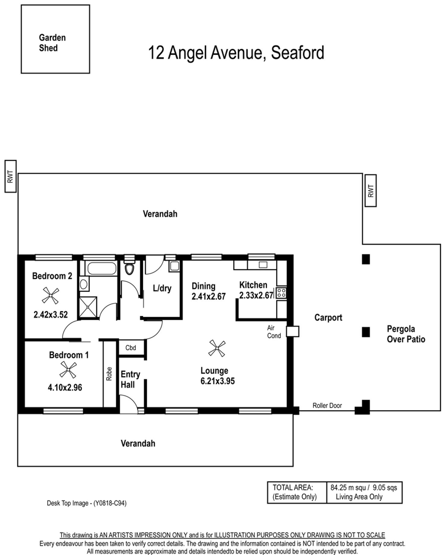 Floorplan of Homely house listing, 12 Angel Avenue, Seaford SA 5169