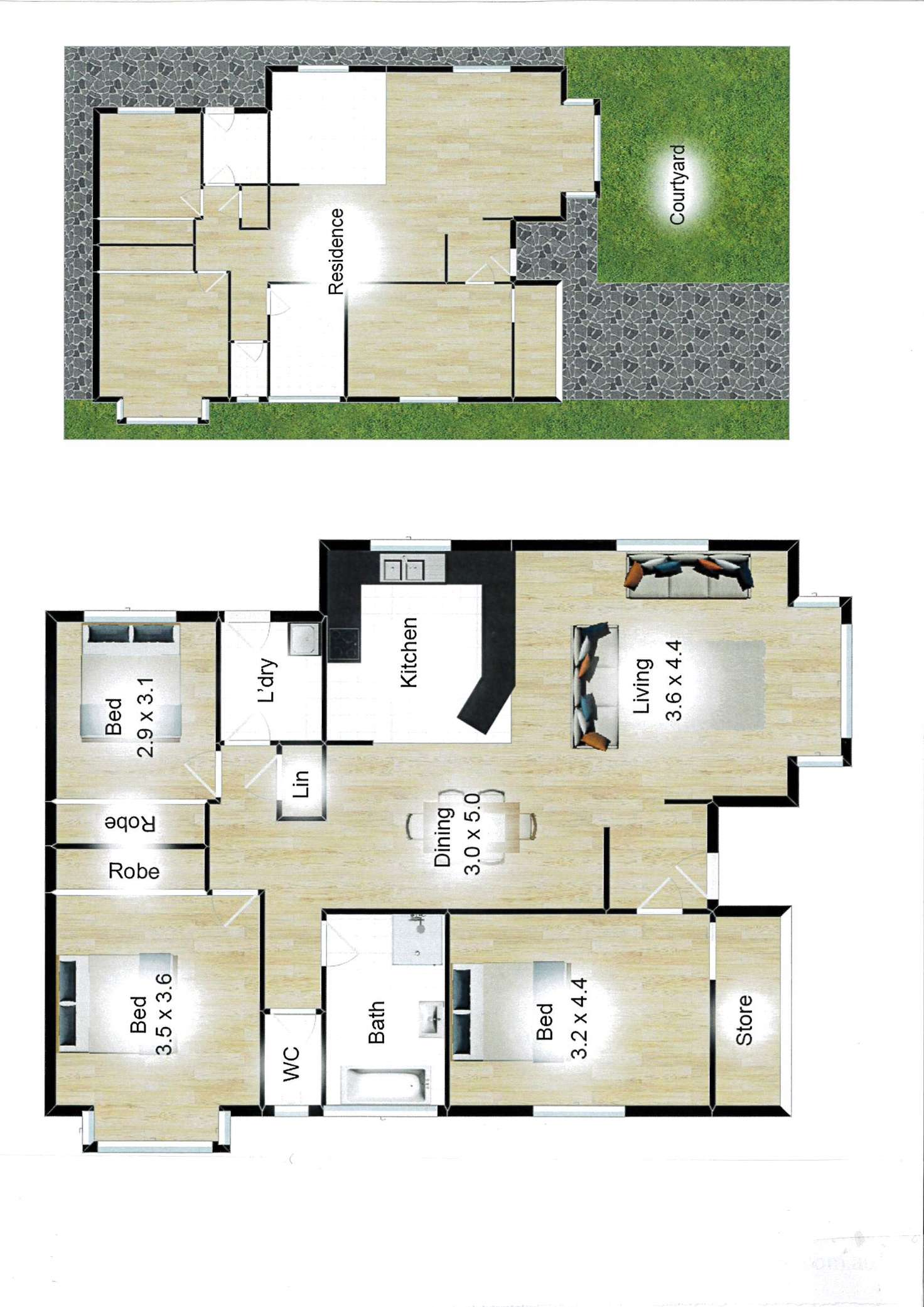 Floorplan of Homely villa listing, 1/7 James Street, Charlestown NSW 2290