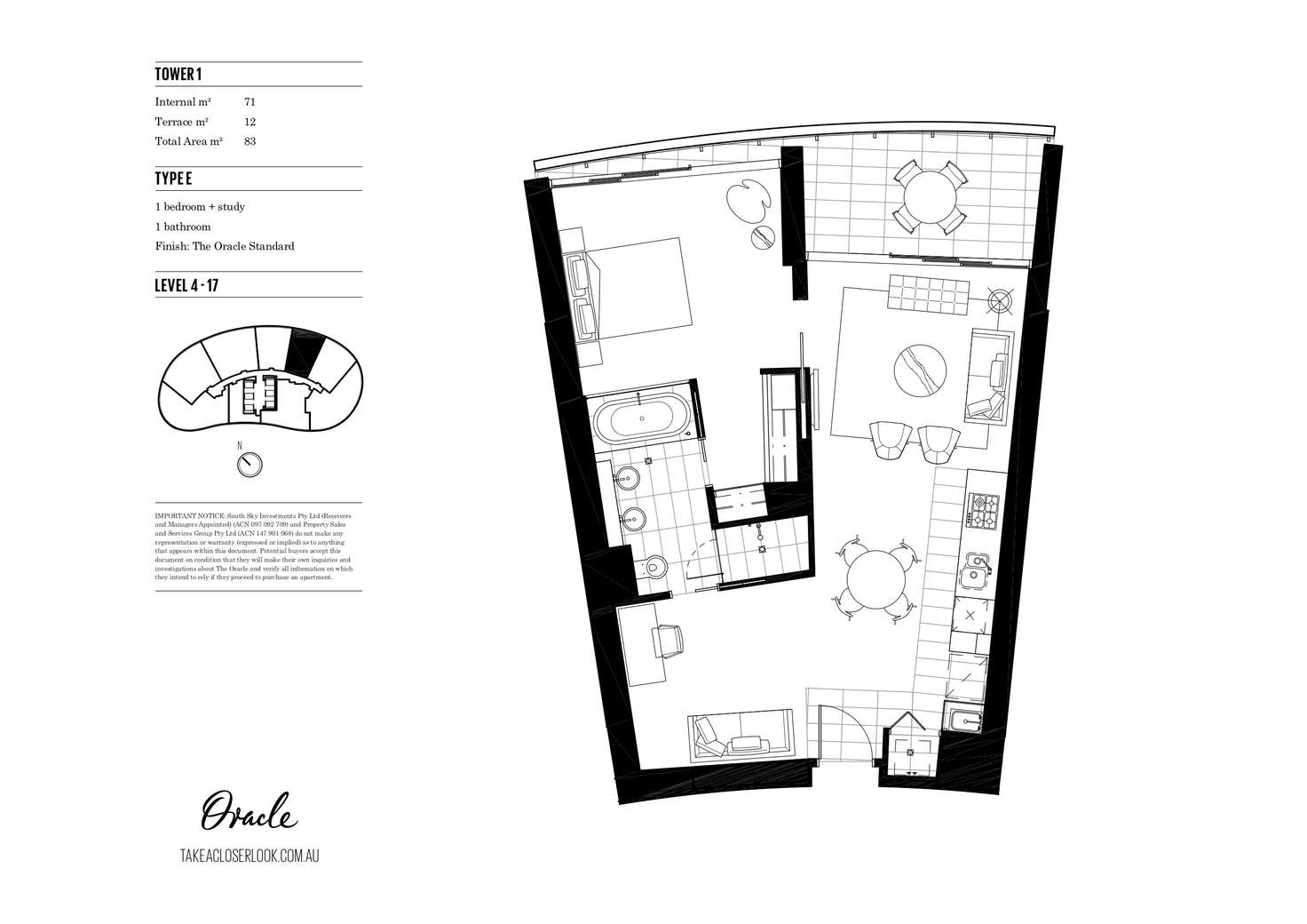 Floorplan of Homely unit listing, 905/1 Oracle Boulevard, Broadbeach QLD 4218