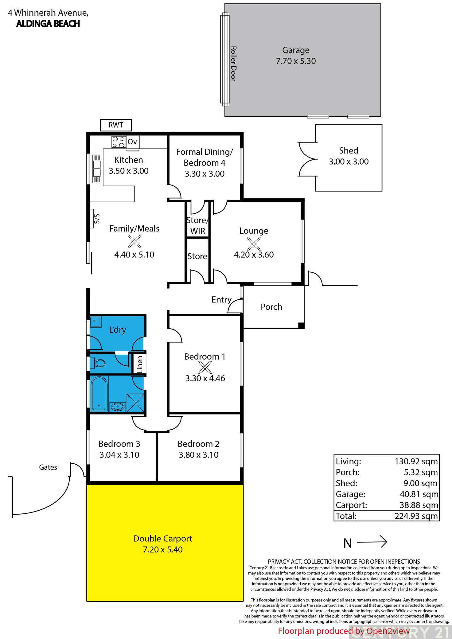 Floorplan of Homely house listing, 4 Whinnerah Avenue, Aldinga Beach SA 5173