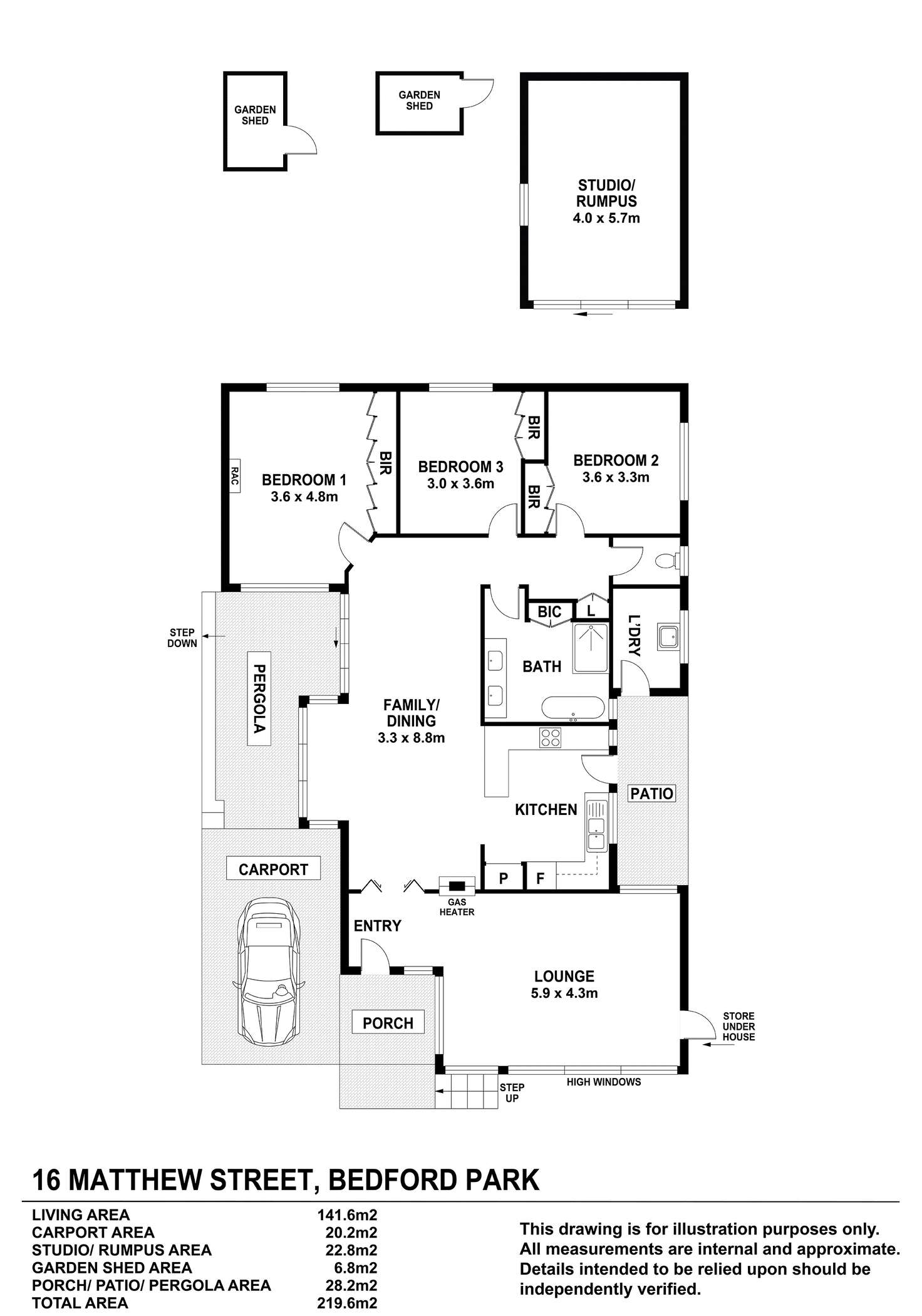 Floorplan of Homely house listing, 16 Matthew Street, Bedford Park SA 5042