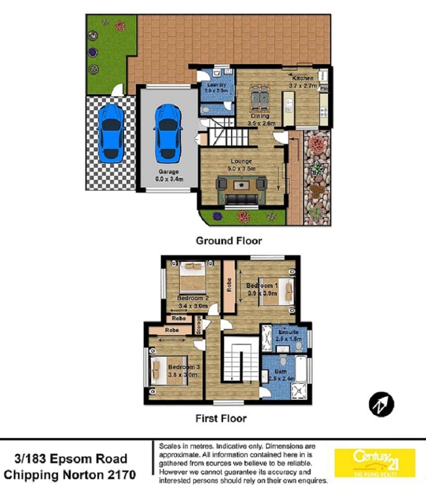 Floorplan of Homely townhouse listing, 3/183 Epsom Road, Chipping Norton NSW 2170