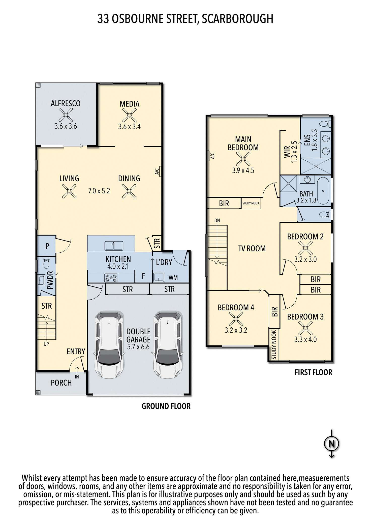 Floorplan of Homely house listing, 33A Osbourne Street, Scarborough QLD 4020