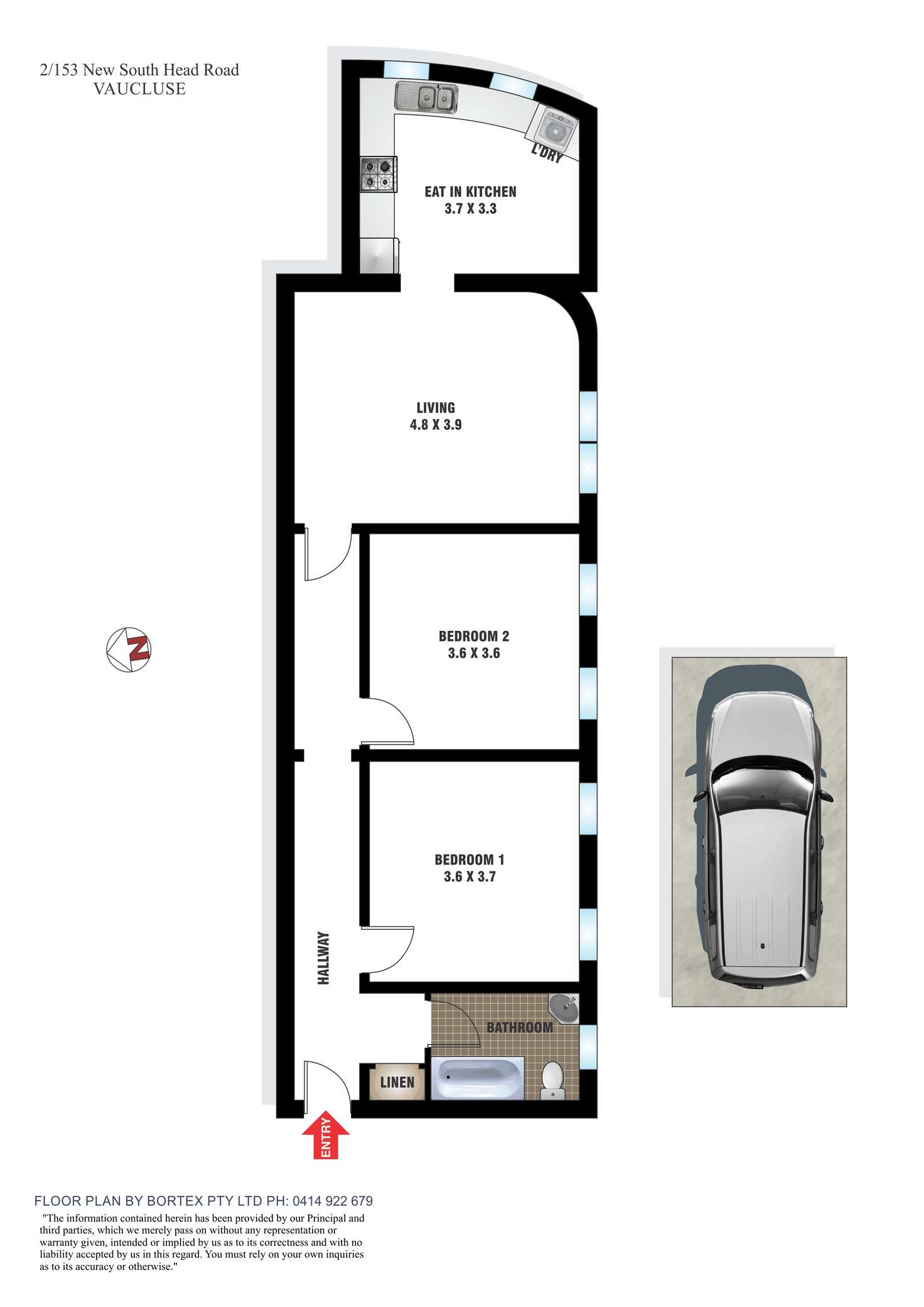 Floorplan of Homely apartment listing, 2/153 New South Head Rd, Vaucluse NSW 2030