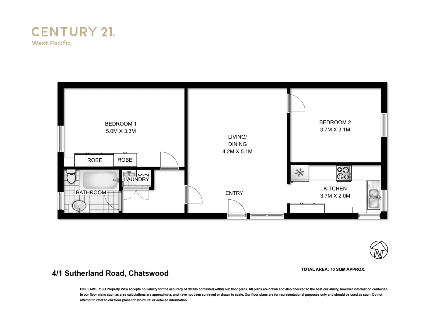 Floorplan of Homely apartment listing, 4/1 Sutherland Road, Chatswood NSW 2067