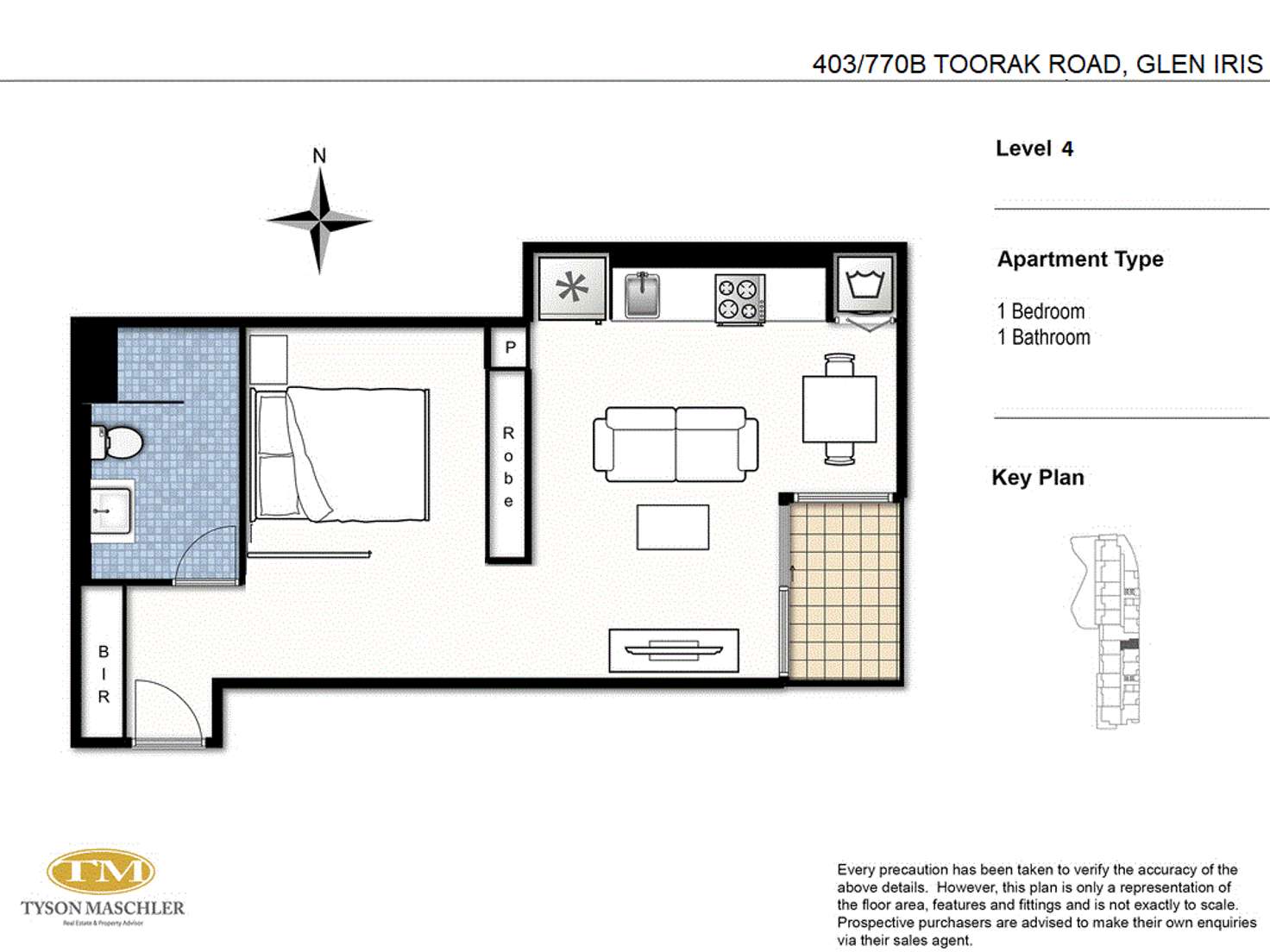 Floorplan of Homely apartment listing, 403/770B Toorak Road, Glen Iris VIC 3146