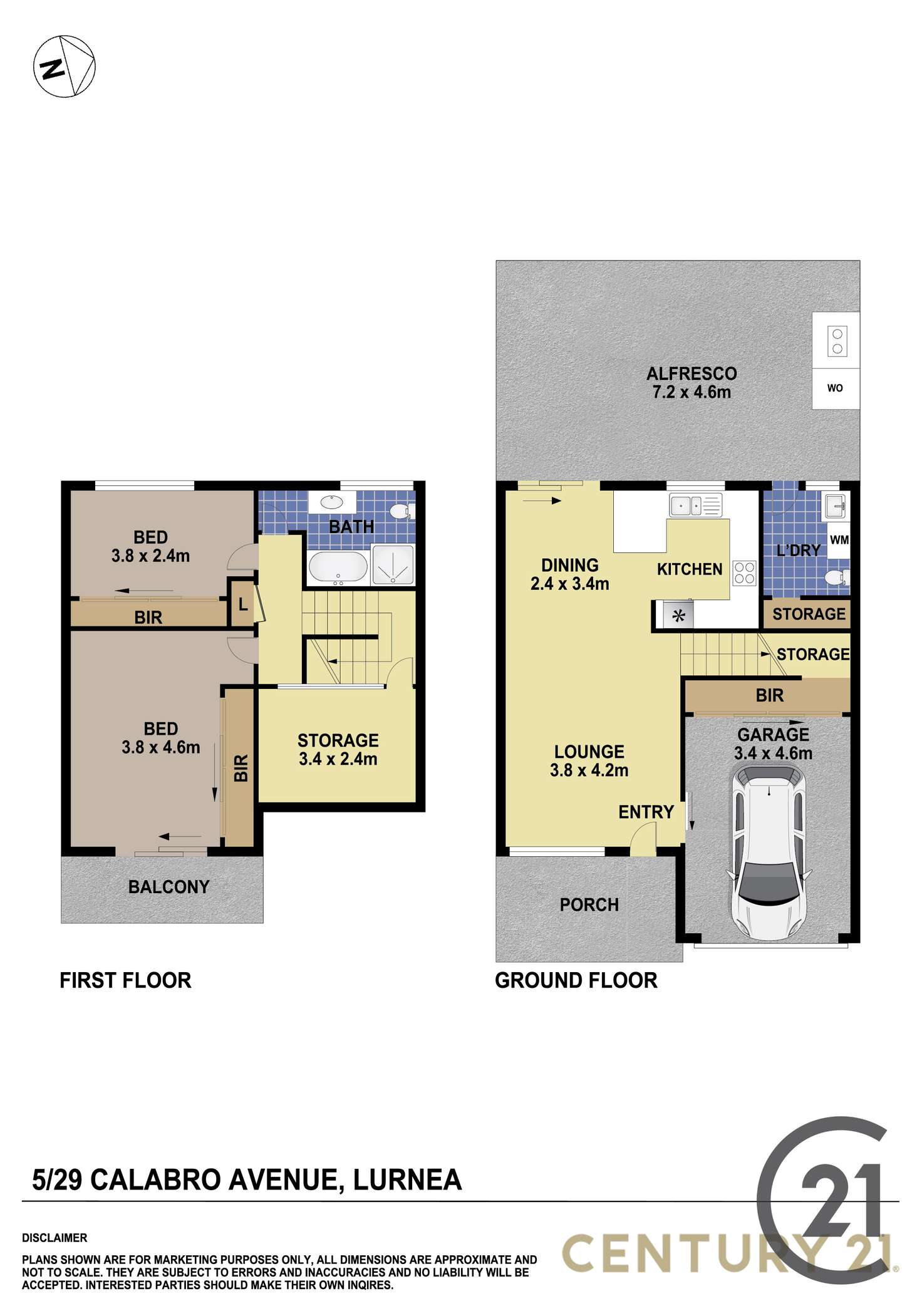 Floorplan of Homely townhouse listing, 5/29 Calabro Avenue, Lurnea NSW 2170