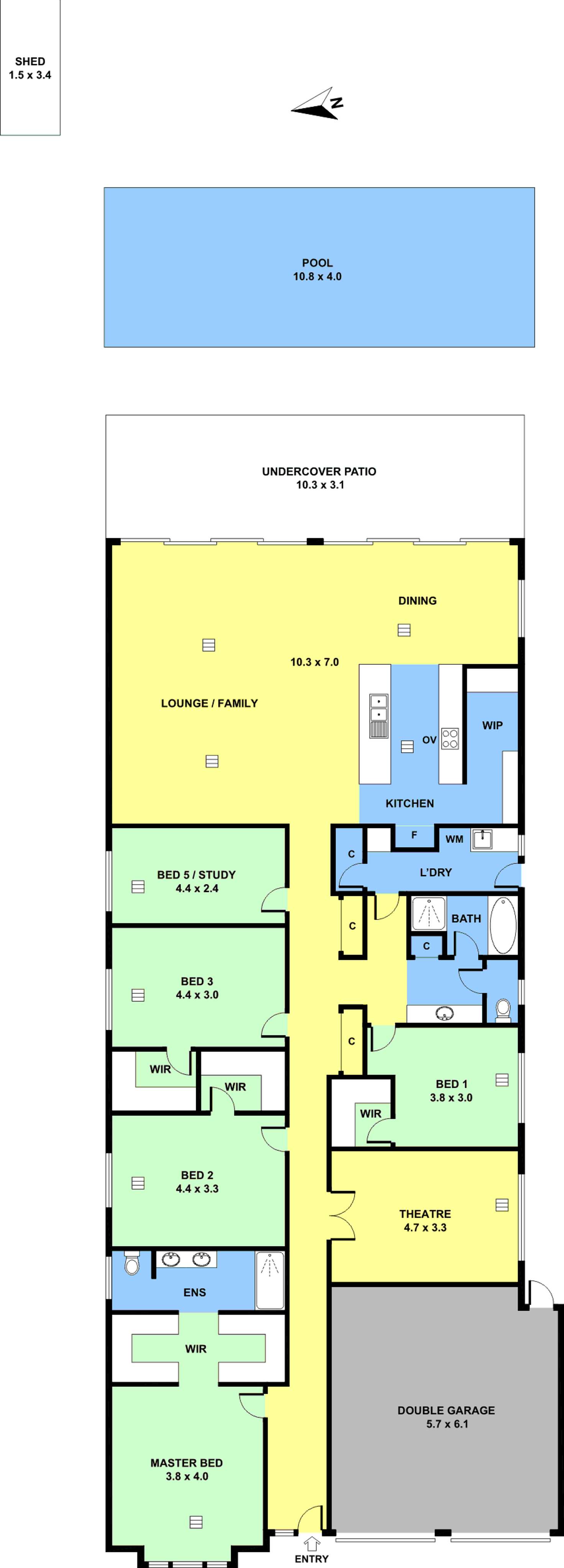 Floorplan of Homely house listing, 6 Reading Street, Clearview SA 5085