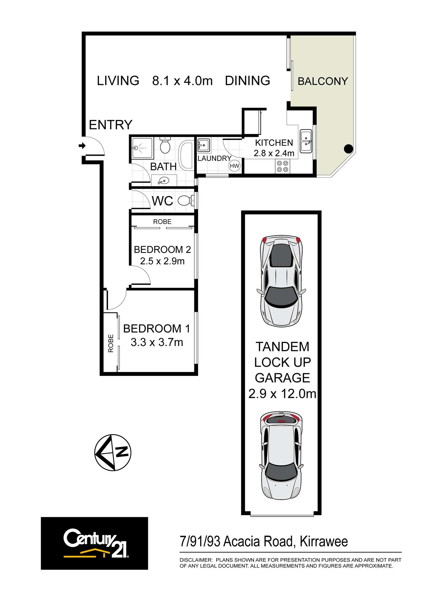 Floorplan of Homely apartment listing, 7/91-93 Acacia Road, Kirrawee NSW 2232