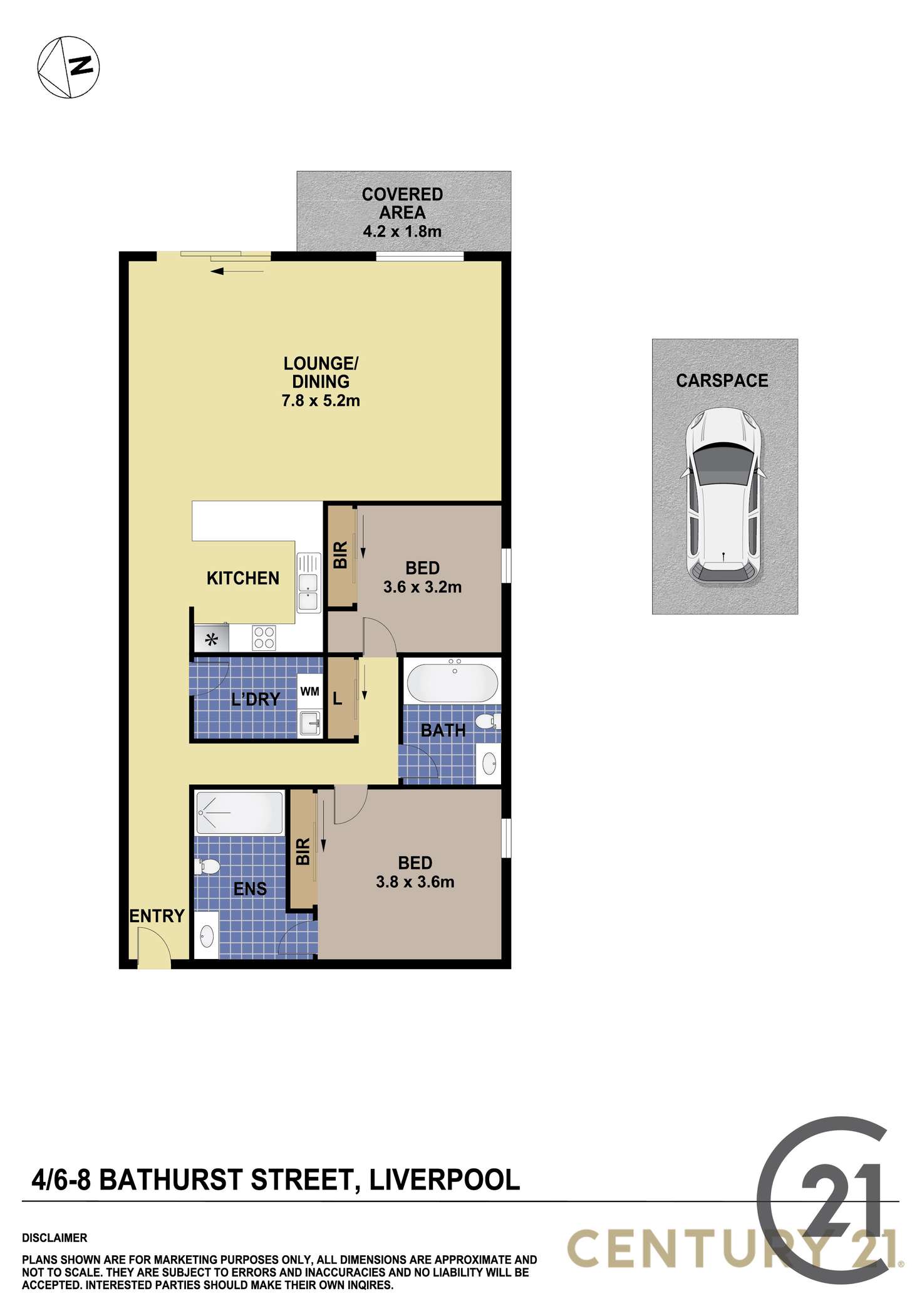 Floorplan of Homely unit listing, 4/6-8 Bathurst Street, Liverpool NSW 2170