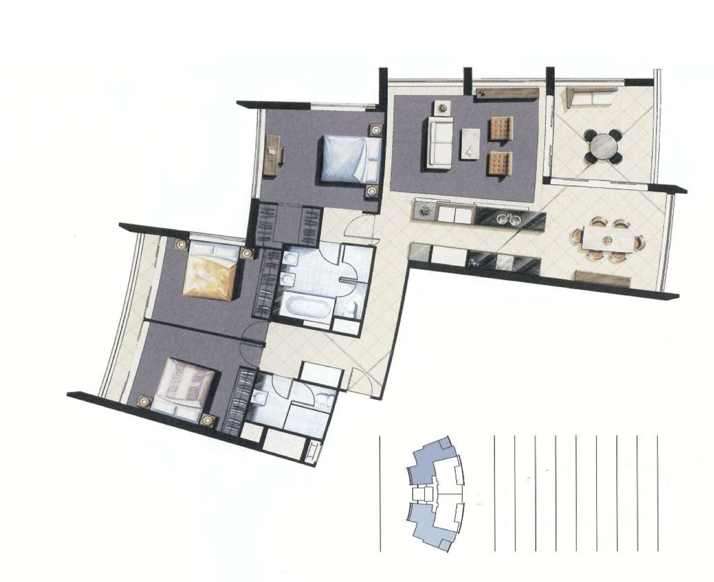 Floorplan of Homely apartment listing, 701/19 Albert Avenue, Broadbeach QLD 4218