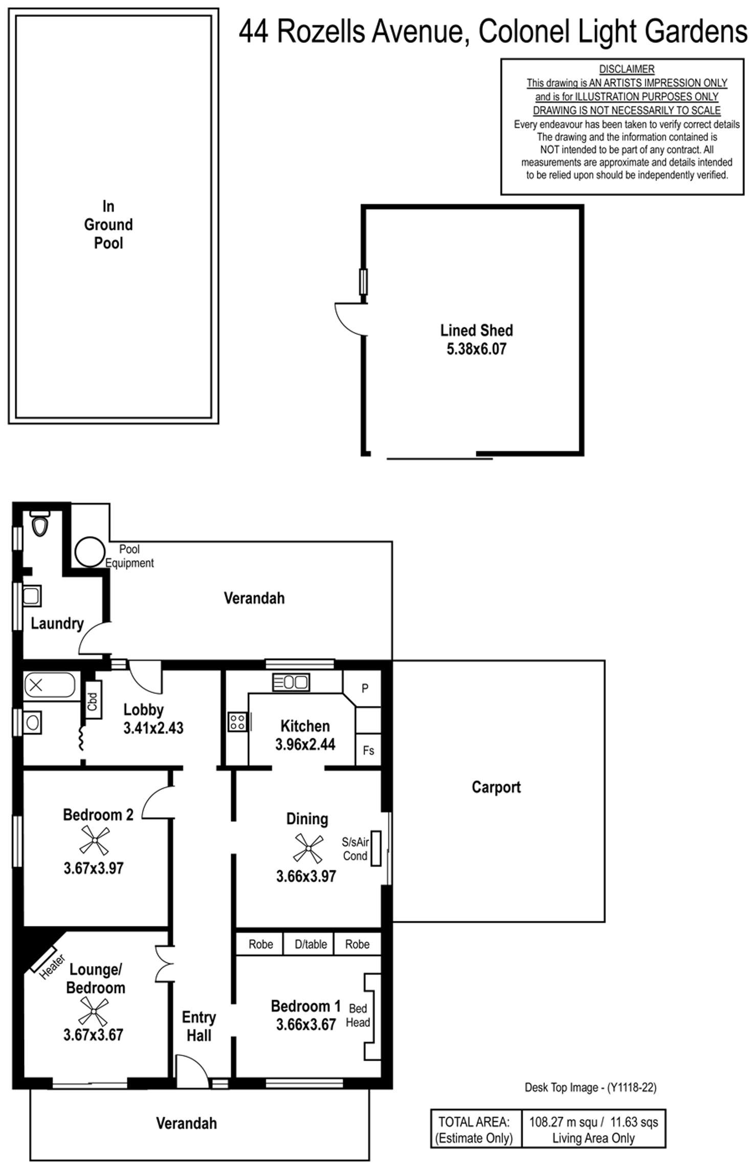 Floorplan of Homely house listing, 44 Rozells Avenue, Colonel Light Gardens SA 5041
