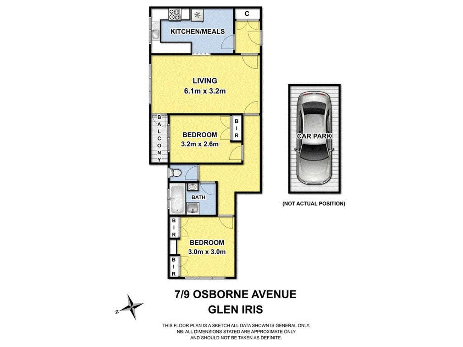 Floorplan of Homely flat listing, 7/9 Osborne Avenue, Glen Iris VIC 3146