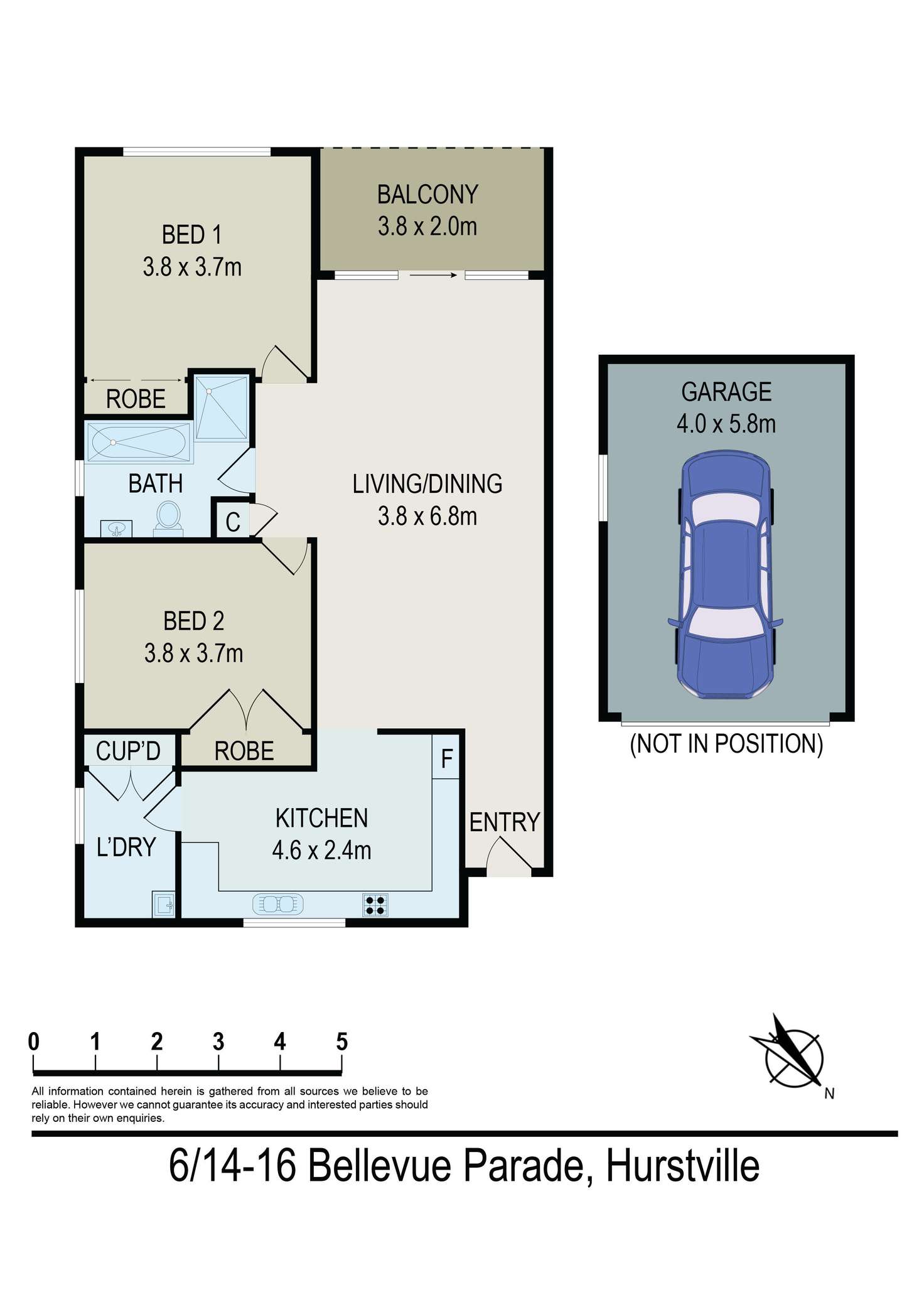 Floorplan of Homely unit listing, 6/14 Bellevue Parade, Hurstville NSW 2220