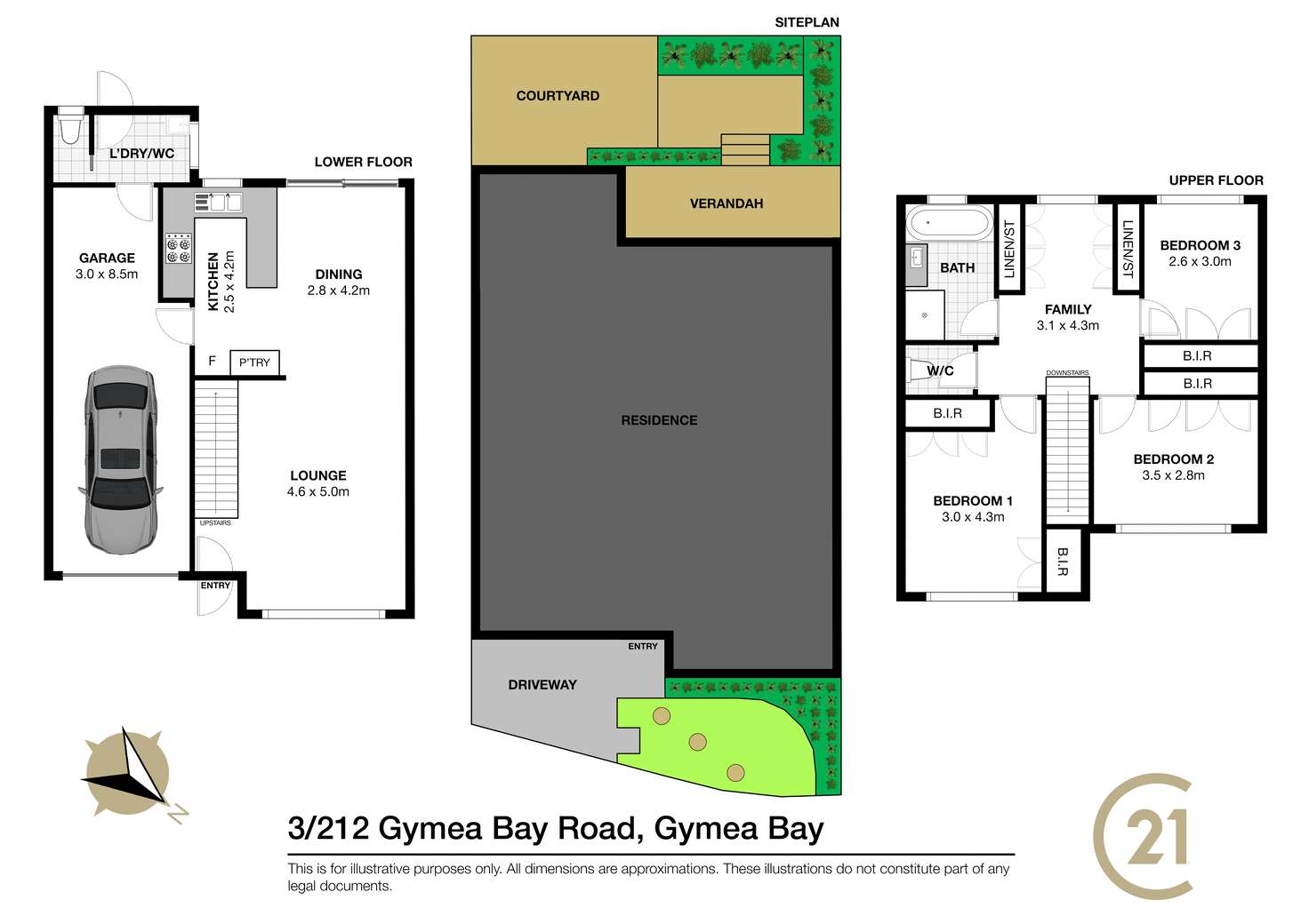 Floorplan of Homely townhouse listing, 3/212 Gymea Bay Road, Gymea Bay NSW 2227