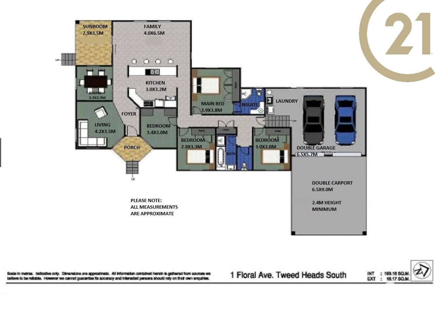 Floorplan of Homely house listing, 1 Floral Avenue, Tweed Heads South NSW 2486