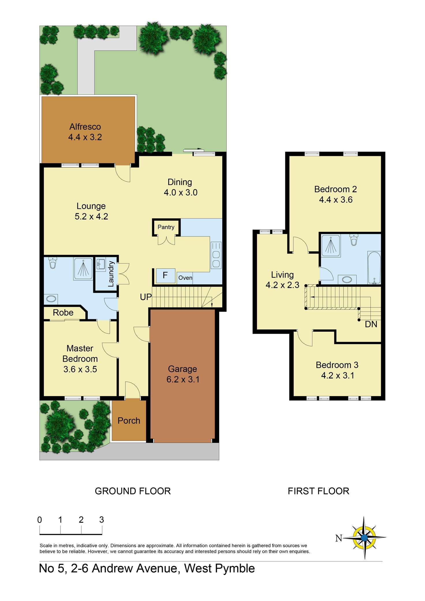 Floorplan of Homely townhouse listing, 5/2-6 Andrew Avenue, West Pymble NSW 2073
