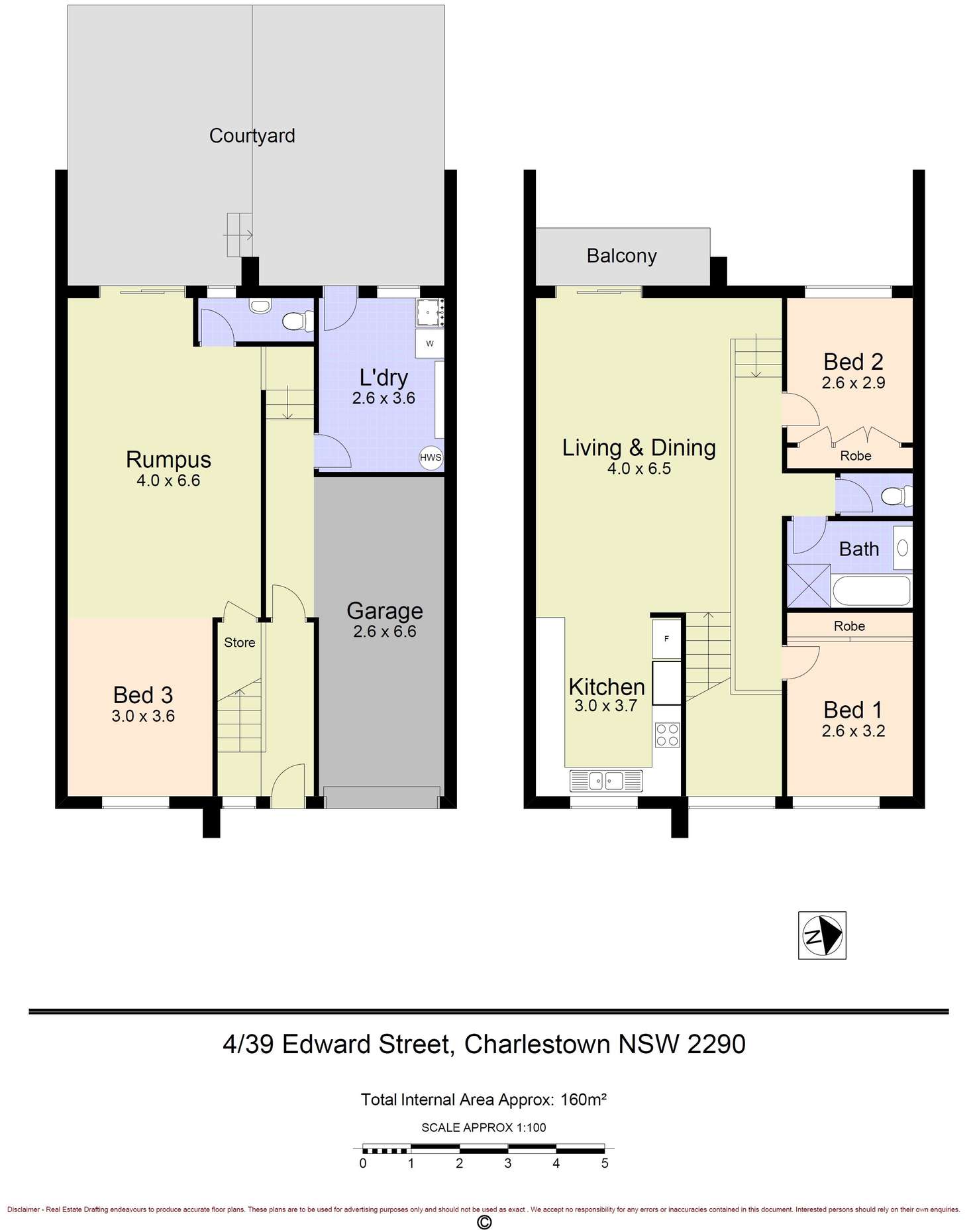 Floorplan of Homely townhouse listing, 4/39 Edward Street, Charlestown NSW 2290