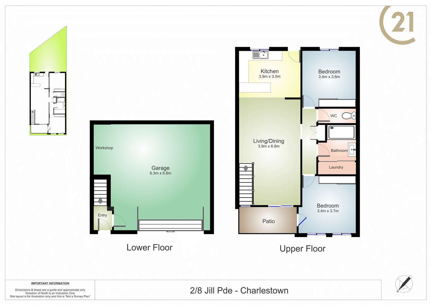 Floorplan of Homely townhouse listing, 2/8 Jill Parade, Charlestown NSW 2290