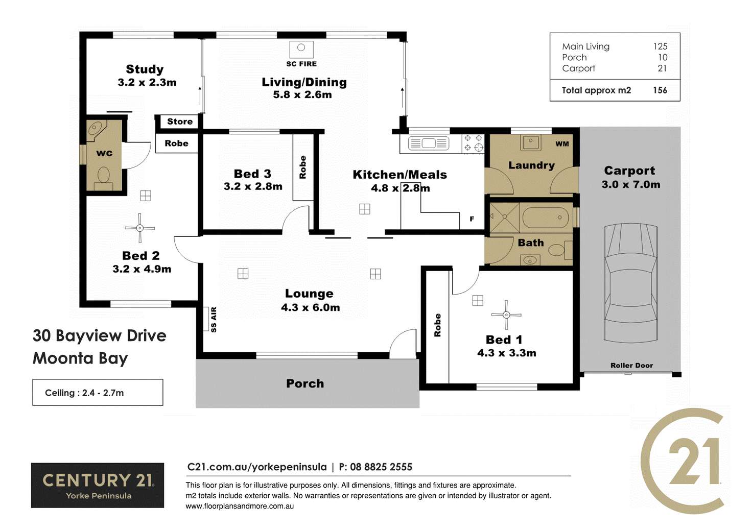 Floorplan of Homely house listing, 30 Bayview Drive, Moonta Bay SA 5558