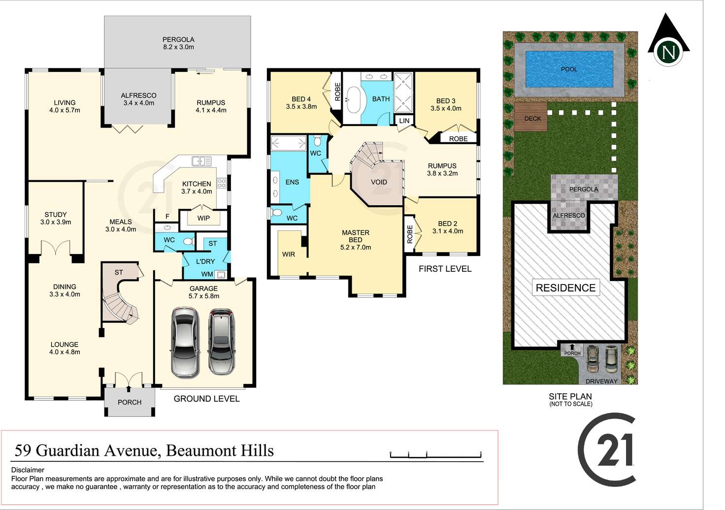 Floorplan of Homely house listing, 59 Guardian Avenue, Beaumont Hills NSW 2155