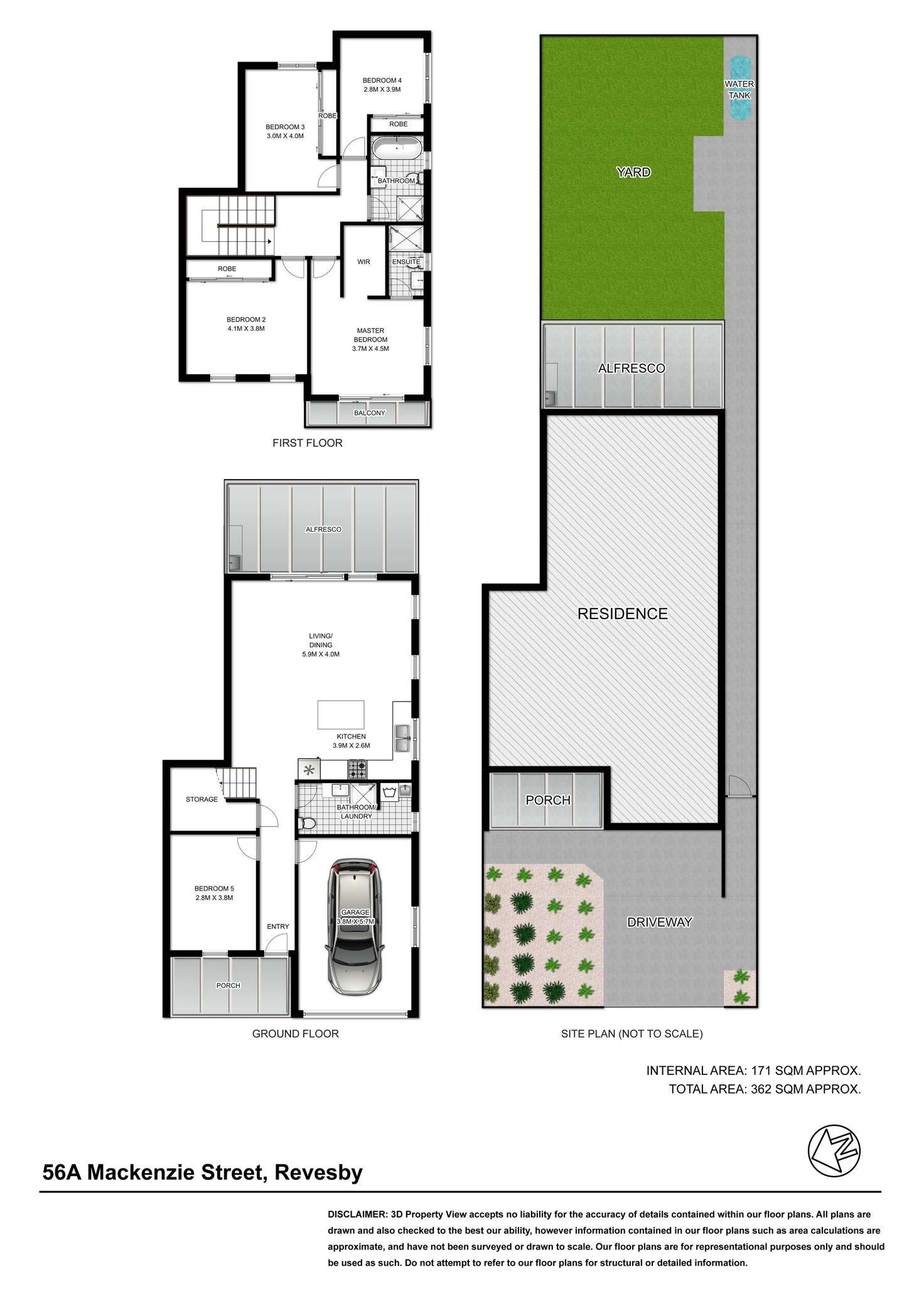 Floorplan of Homely semiDetached listing, 56a Mackenzie Street, Revesby NSW 2212