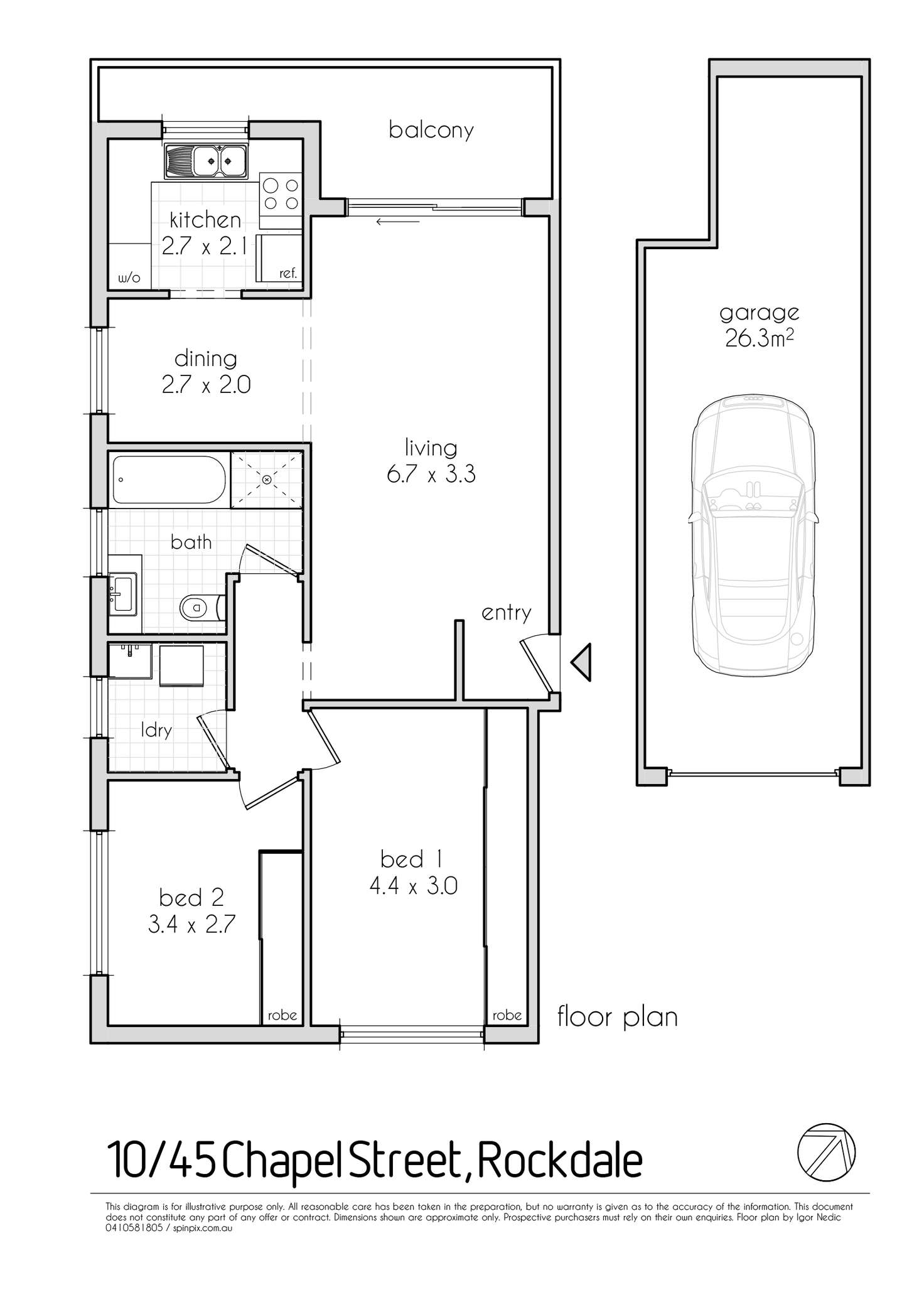 Floorplan of Homely apartment listing, 10/45 Chapel Street, Rockdale NSW 2216