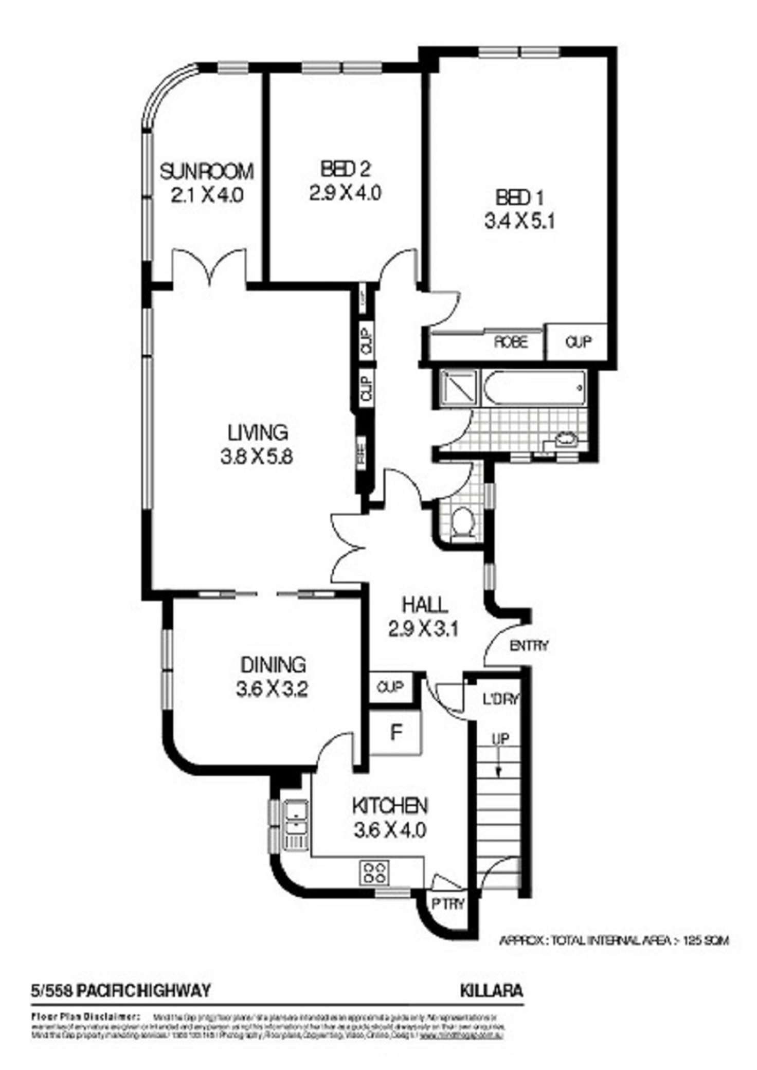 Floorplan of Homely apartment listing, 5/558 Pacific Highway, Killara NSW 2071