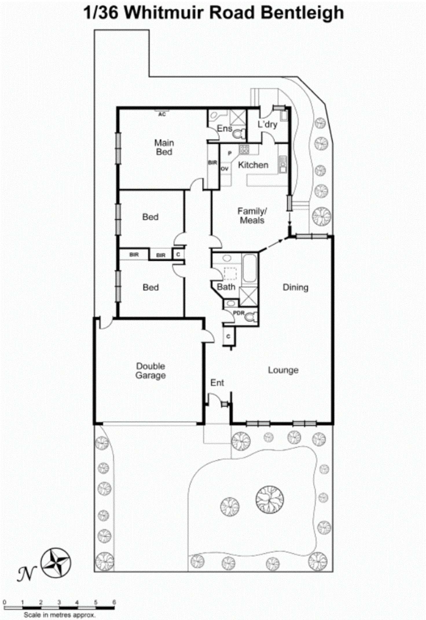 Floorplan of Homely townhouse listing, 1/36 Whitmuir Road, Bentleigh VIC 3204