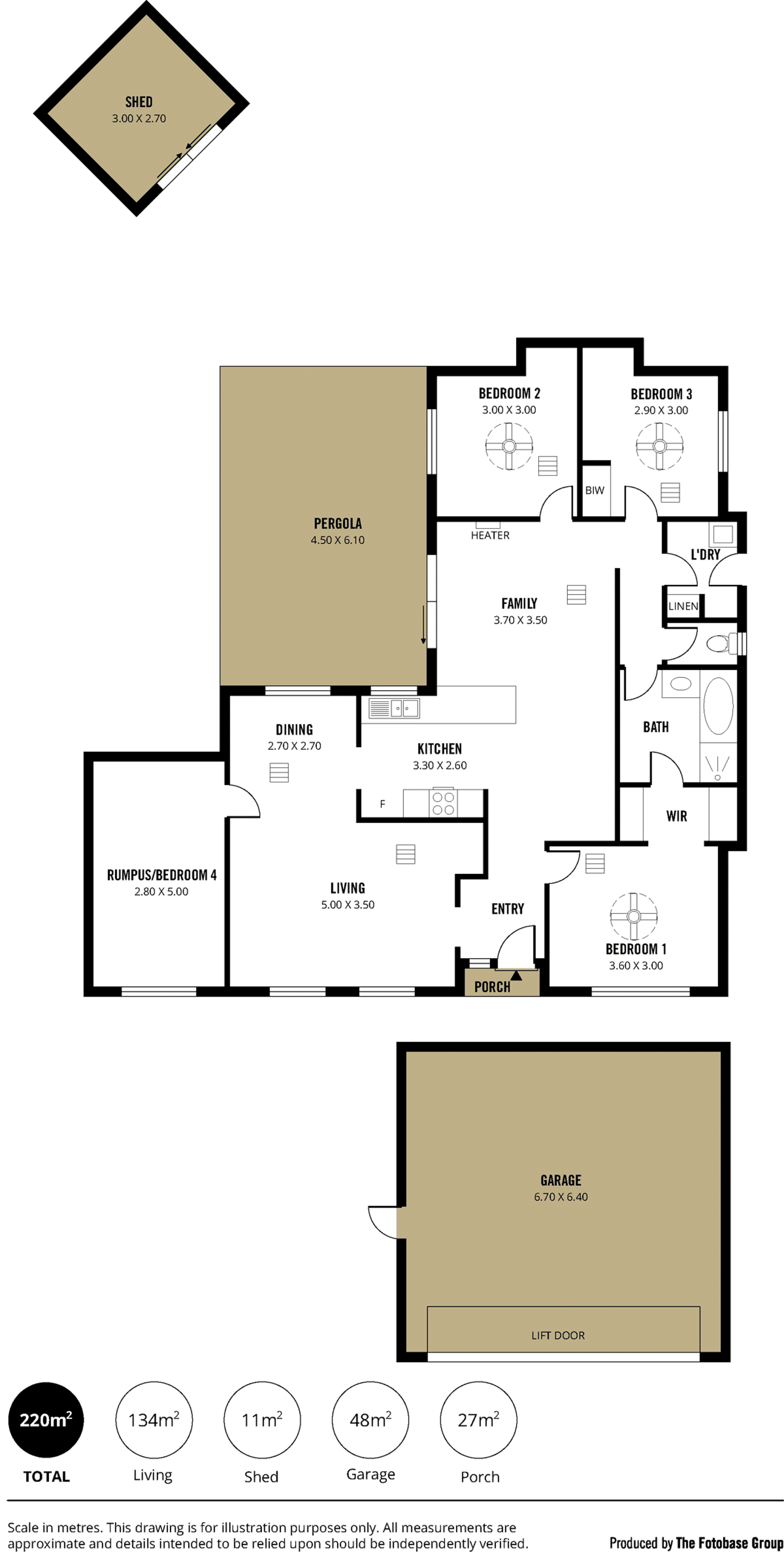 Floorplan of Homely house listing, 47 Woodcroft Drive, Morphett Vale SA 5162