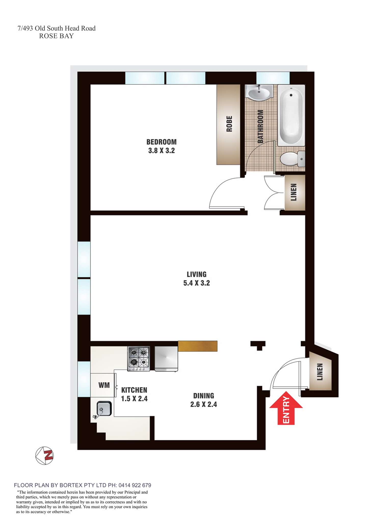 Floorplan of Homely apartment listing, 7/493 Old South Head Road, Rose Bay NSW 2029