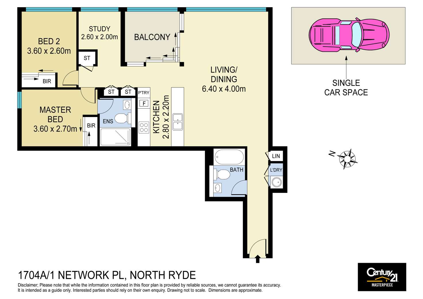 Floorplan of Homely apartment listing, 1714/1 Network Place, North Ryde NSW 2113