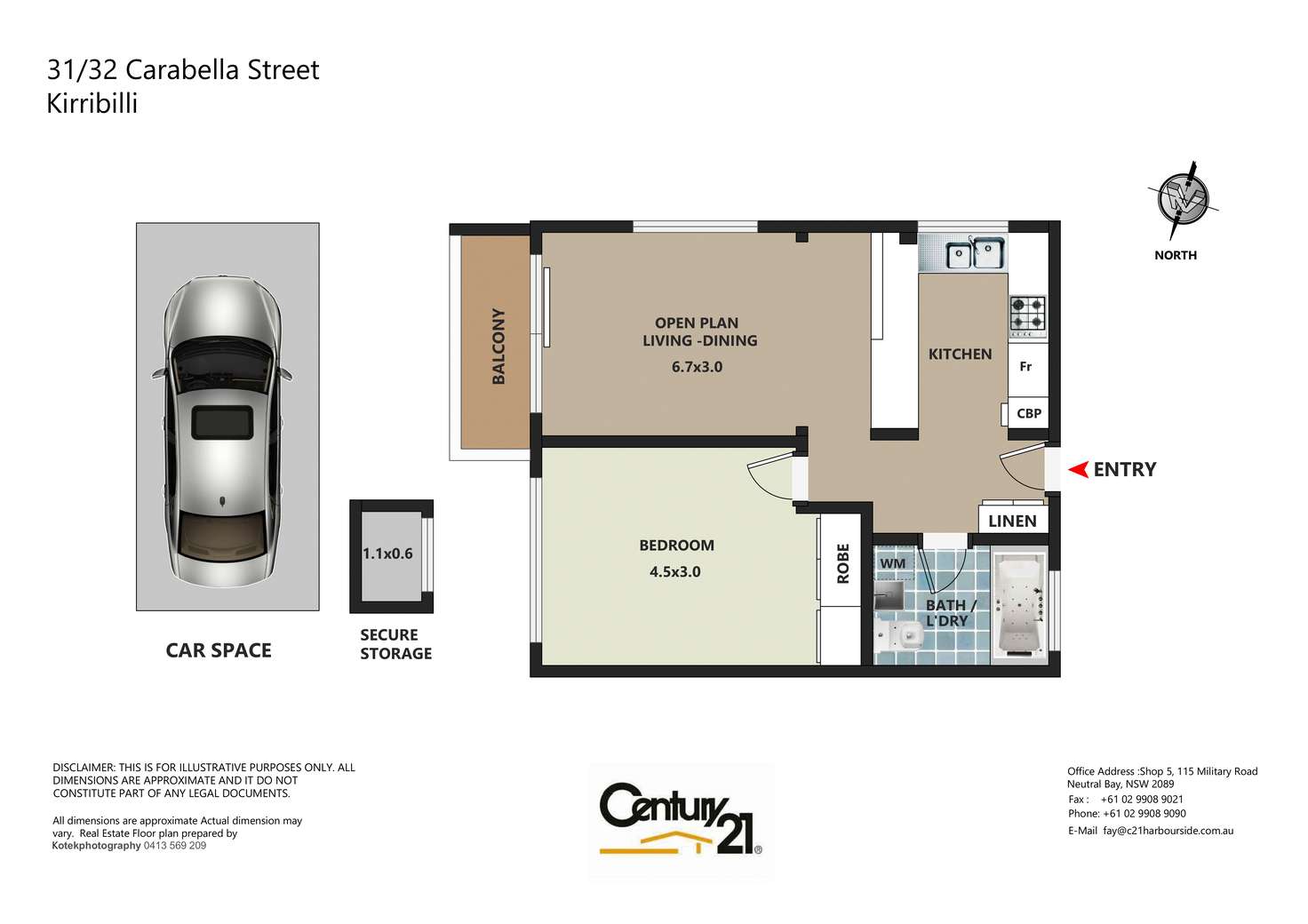 Floorplan of Homely apartment listing, 31/32 Carabella Street, Kirribilli NSW 2061