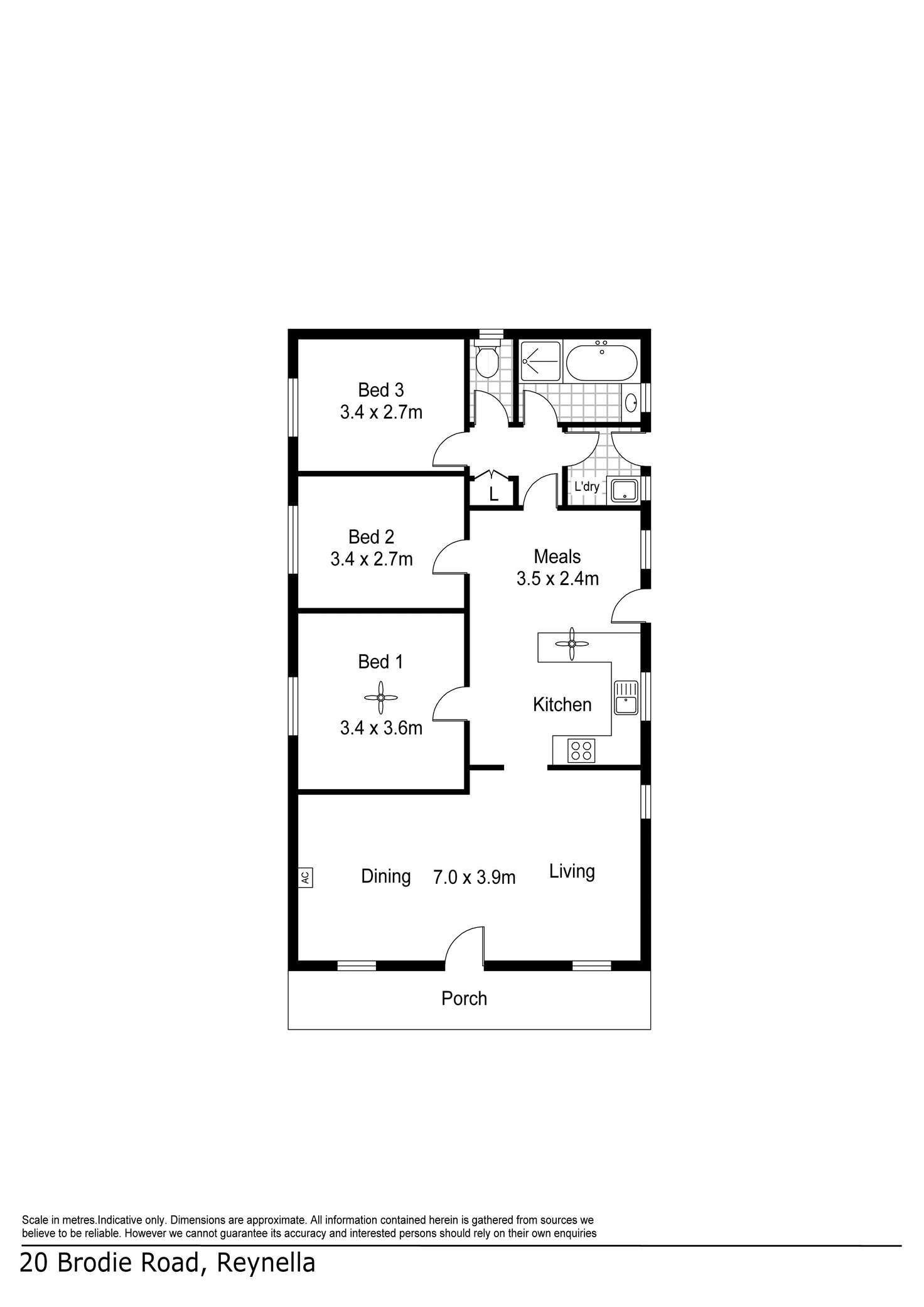 Floorplan of Homely house listing, 20 Brodie Road, Reynella SA 5161