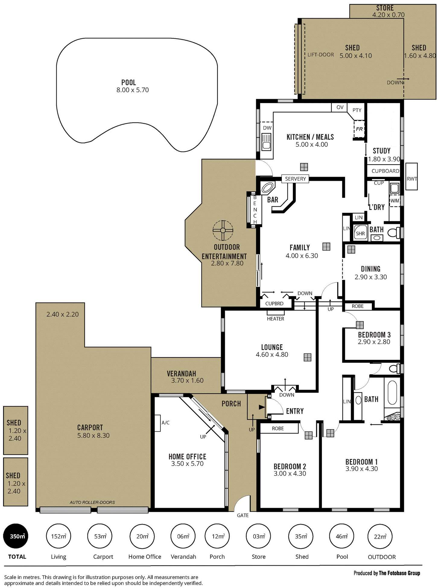 Floorplan of Homely house listing, 43 Davenport Terrace, Seaview Downs SA 5049