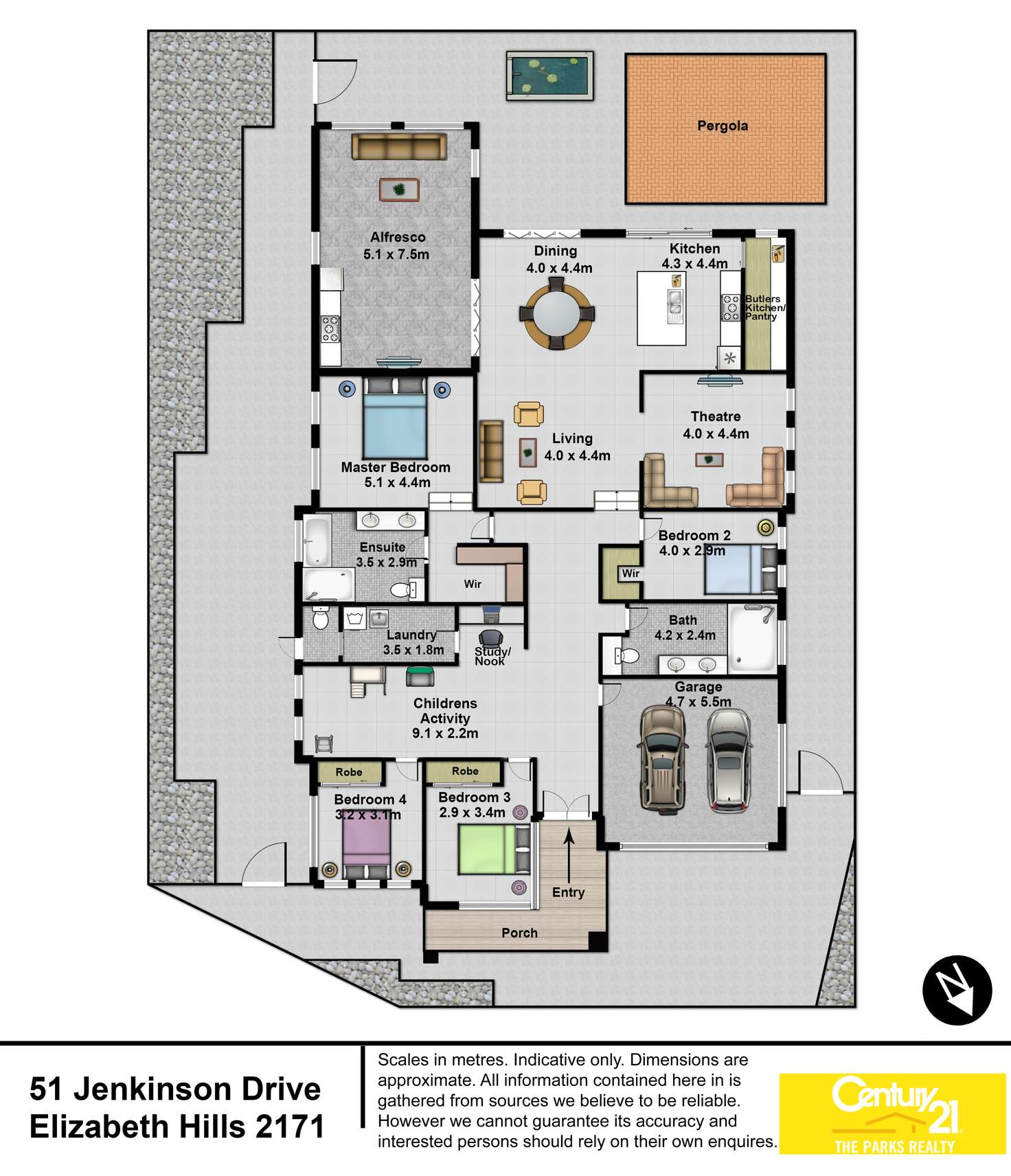 Floorplan of Homely house listing, 51 Jenkinson Drive, Elizabeth Hills NSW 2171