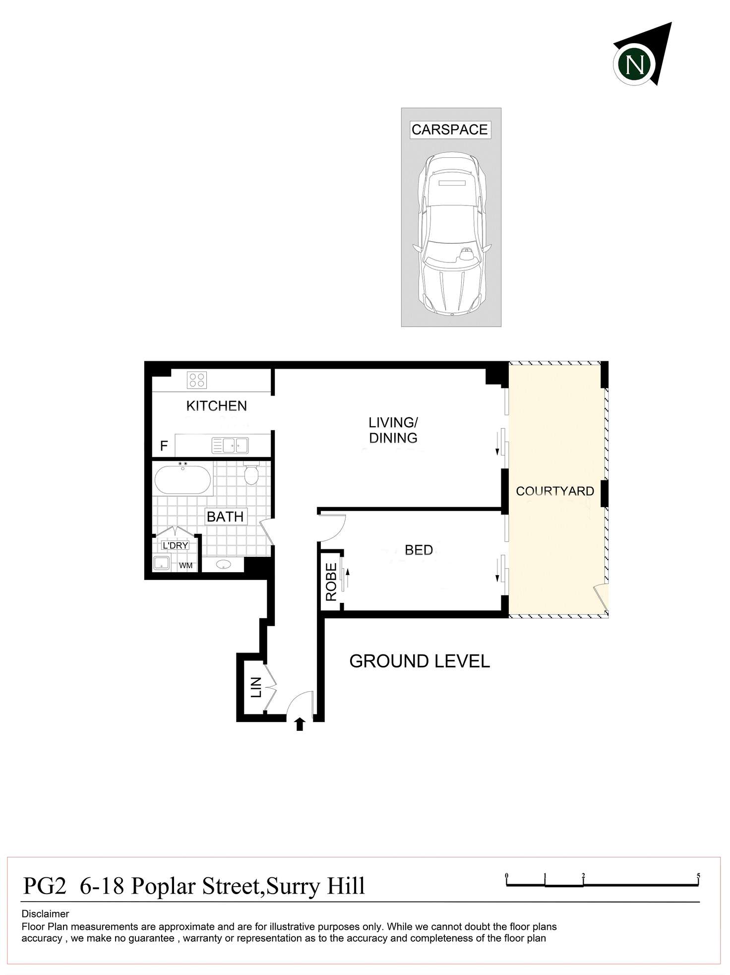 Floorplan of Homely apartment listing, PG2/6-18 Poplar Street, Surry Hills NSW 2010