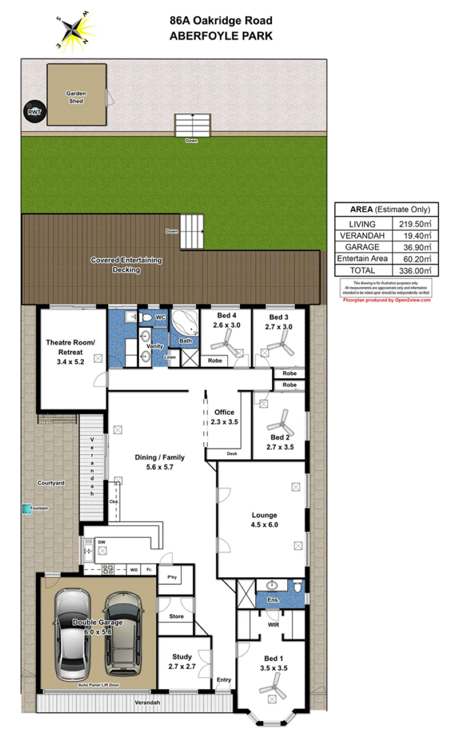 Floorplan of Homely house listing, 86a Oakridge Road, Aberfoyle Park SA 5159