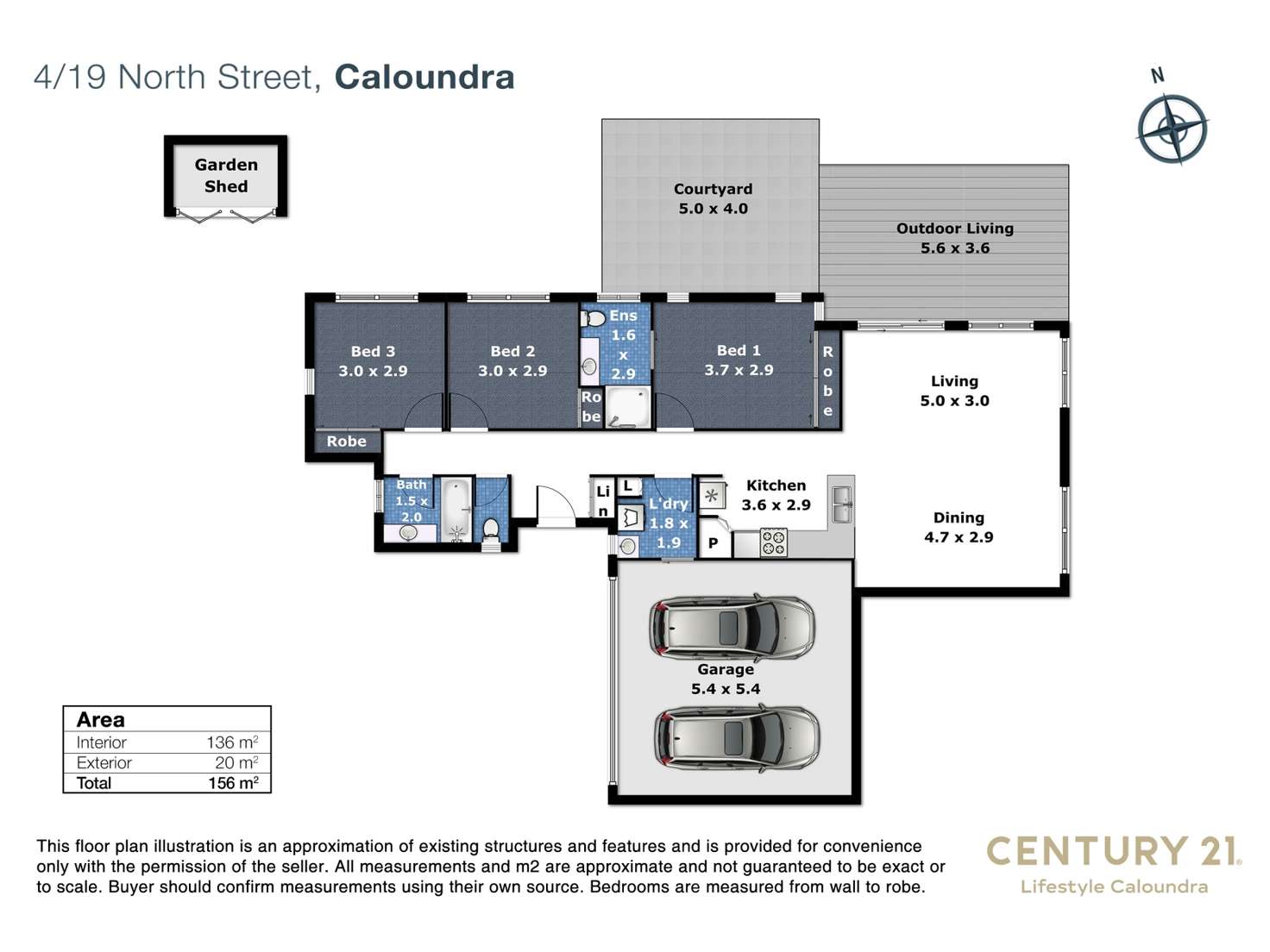 Floorplan of Homely unit listing, 4/19 North Street, Caloundra QLD 4551