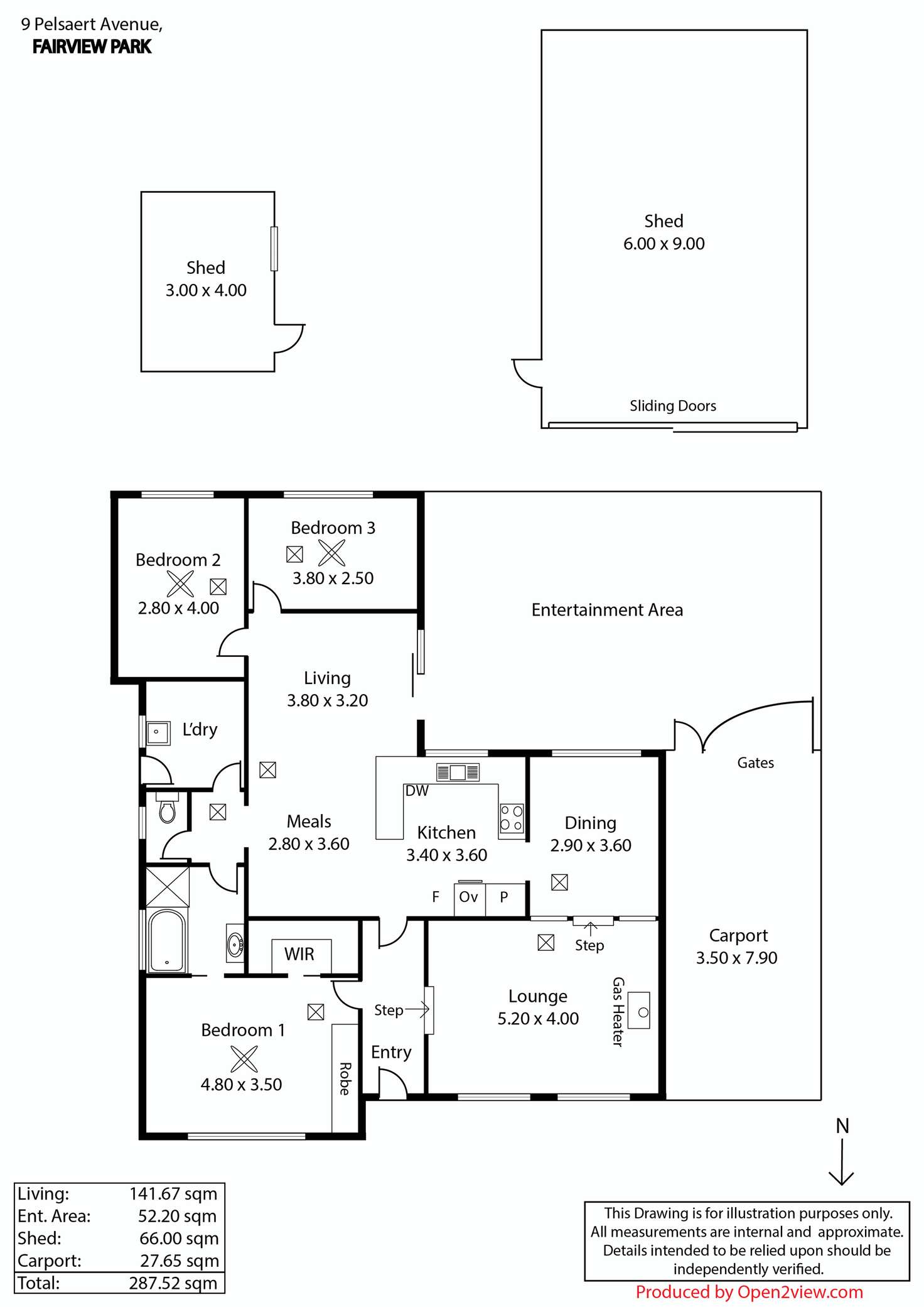 Floorplan of Homely house listing, 9 Pelsaert Avenue, Fairview Park SA 5126