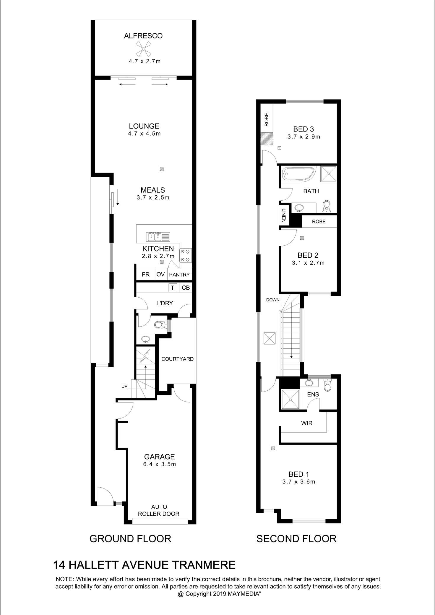 Floorplan of Homely house listing, 14 Hallett Avenue, Tranmere SA 5073