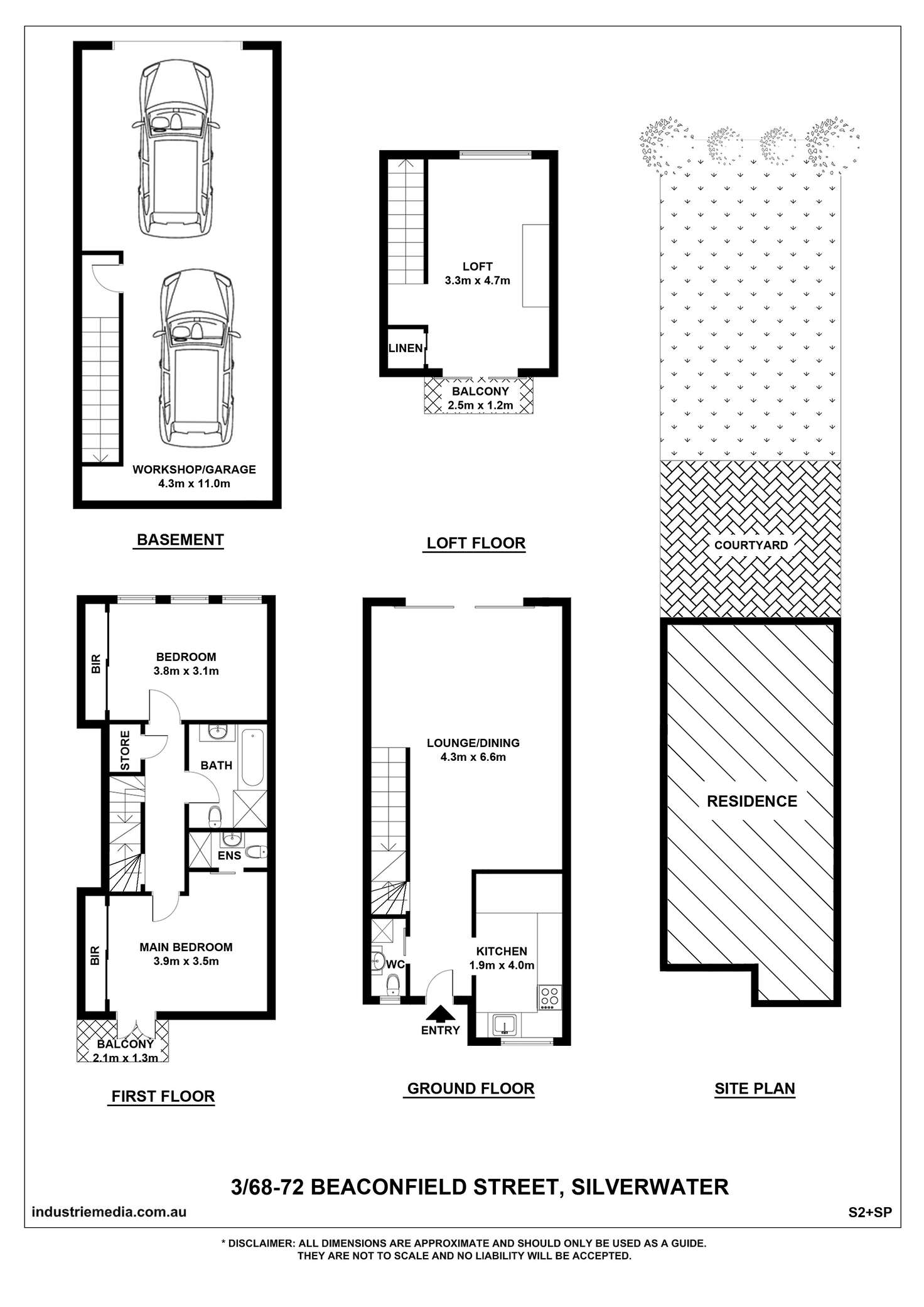 Floorplan of Homely townhouse listing, 3/68-72 Beaconsfield Street, Silverwater NSW 2128