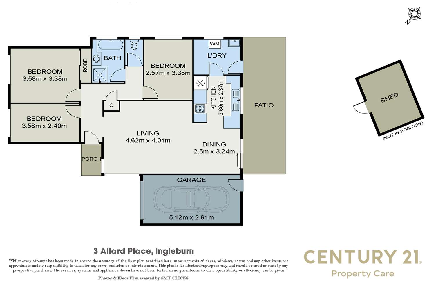 Floorplan of Homely house listing, 3 Allard Place, Ingleburn NSW 2565