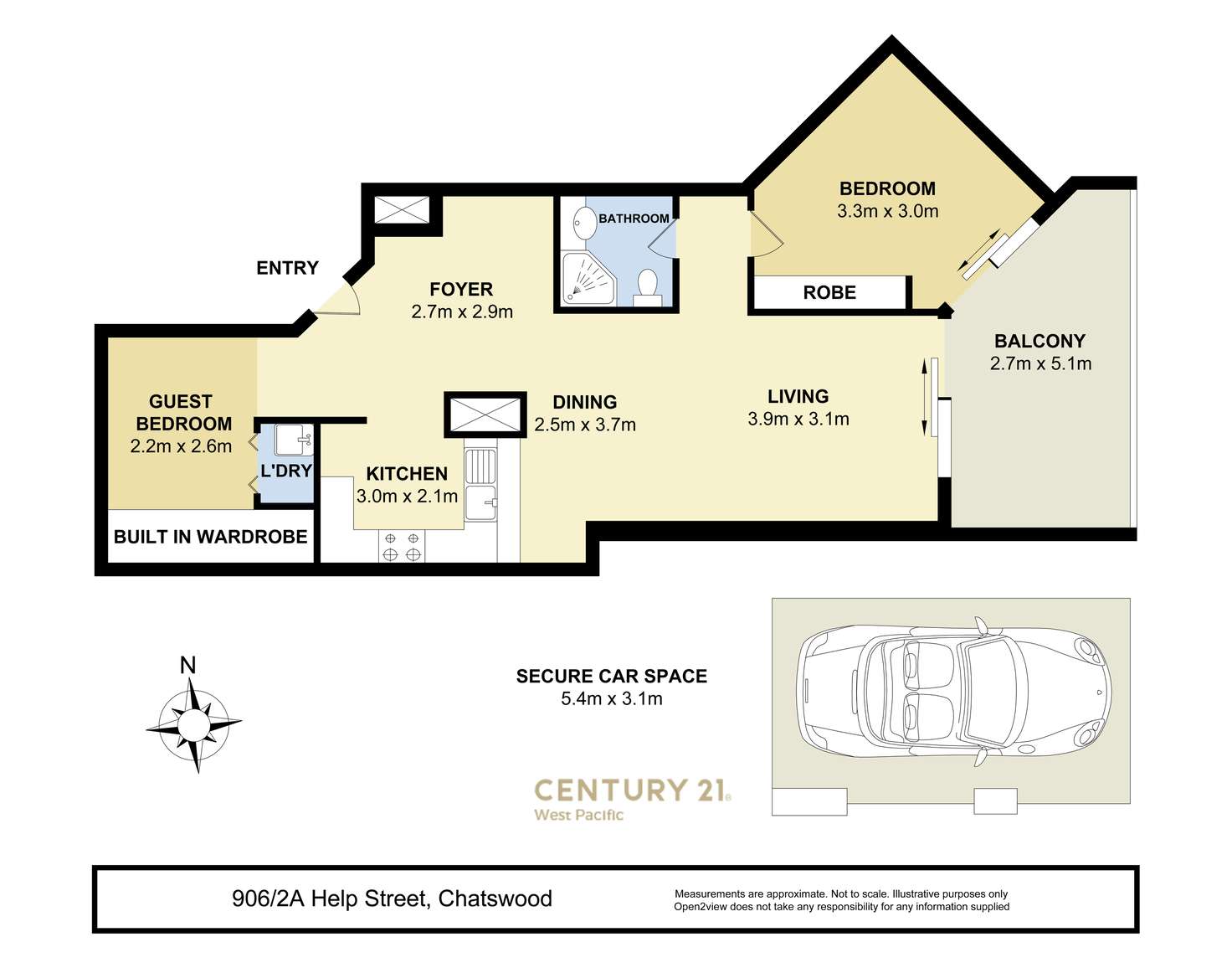 Floorplan of Homely apartment listing, 906/2A Help Street, Chatswood NSW 2067